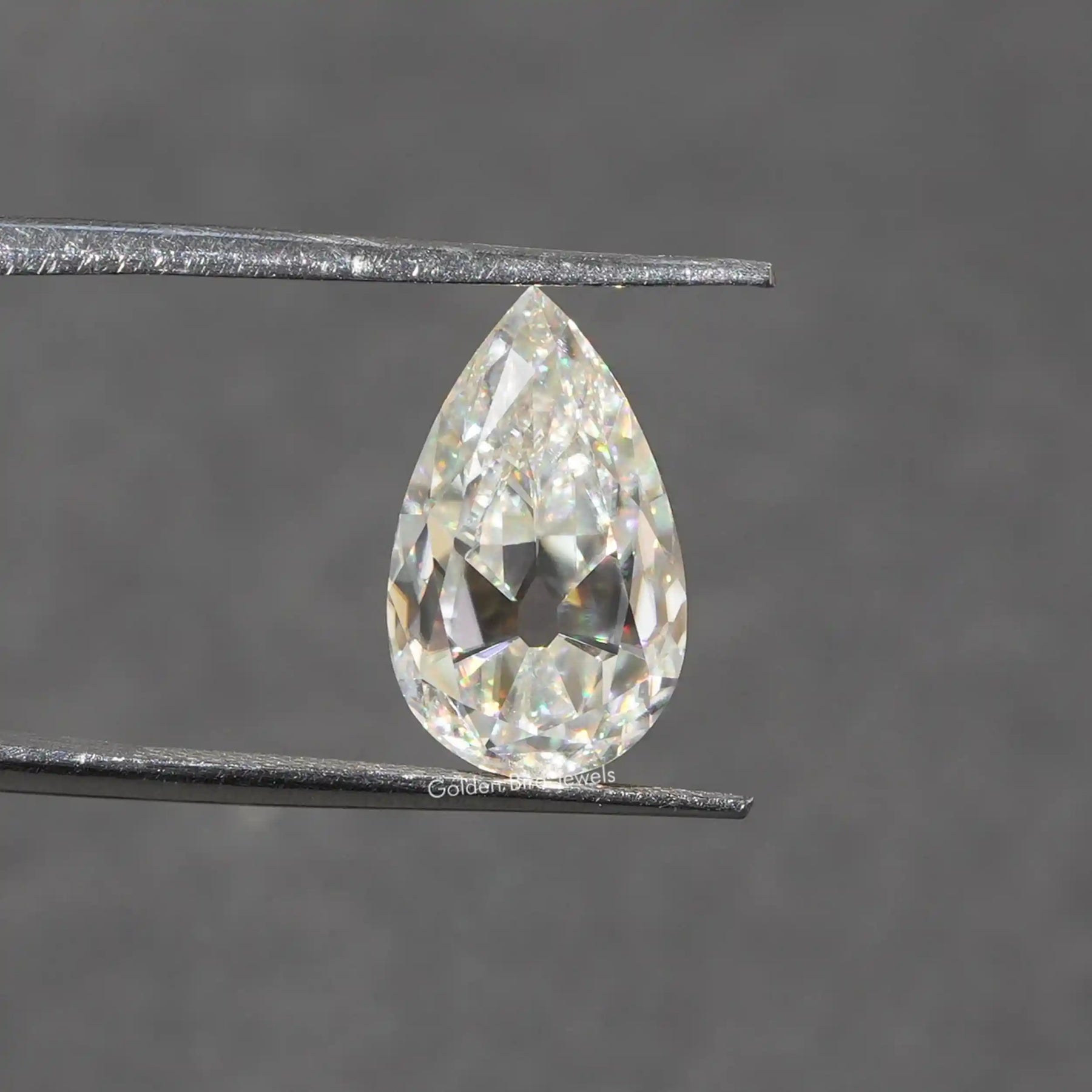 View Of Old Mine Pear Shaped Loose Moissanite Stone