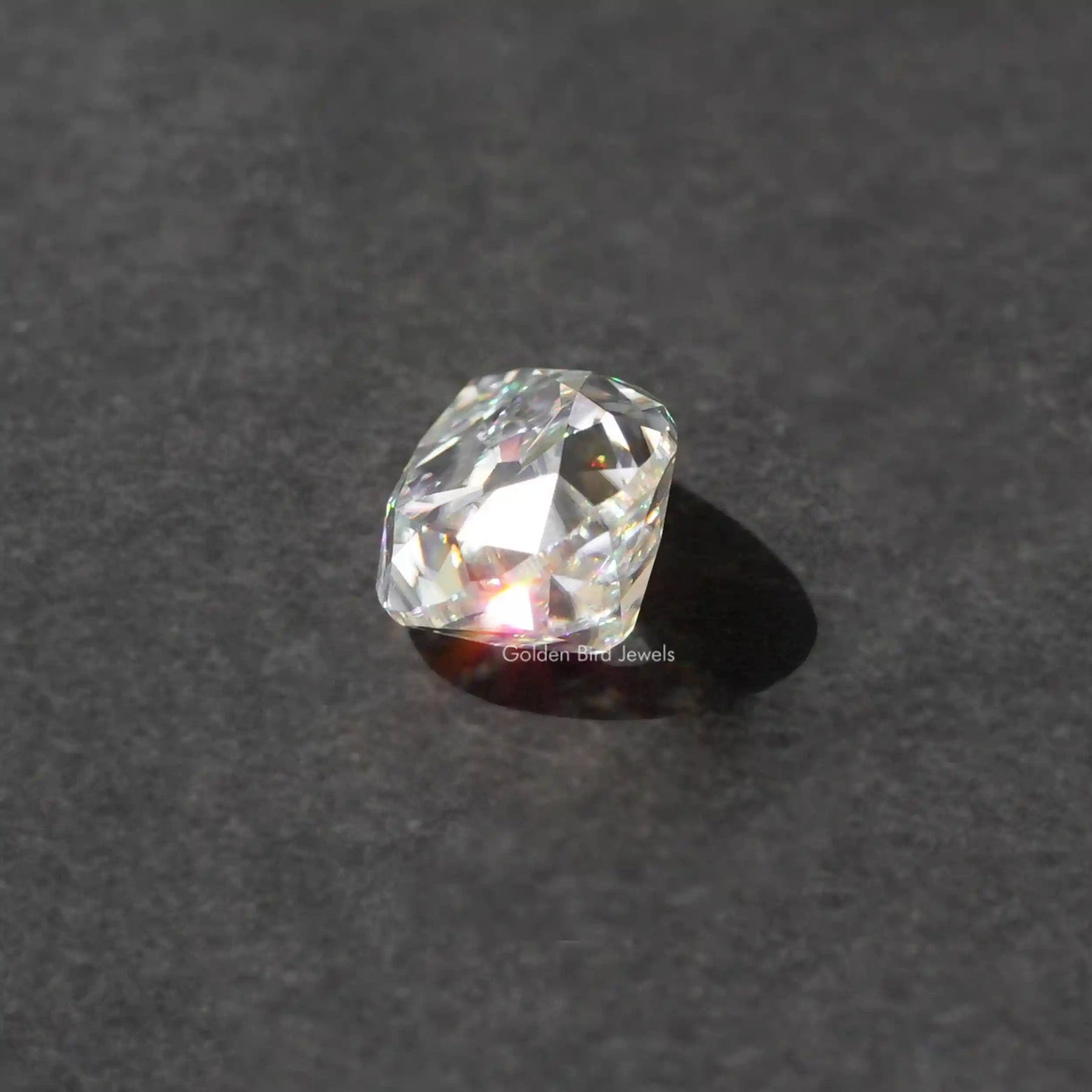 Cross View Of Moissanite Pear Cut Loose Stone
