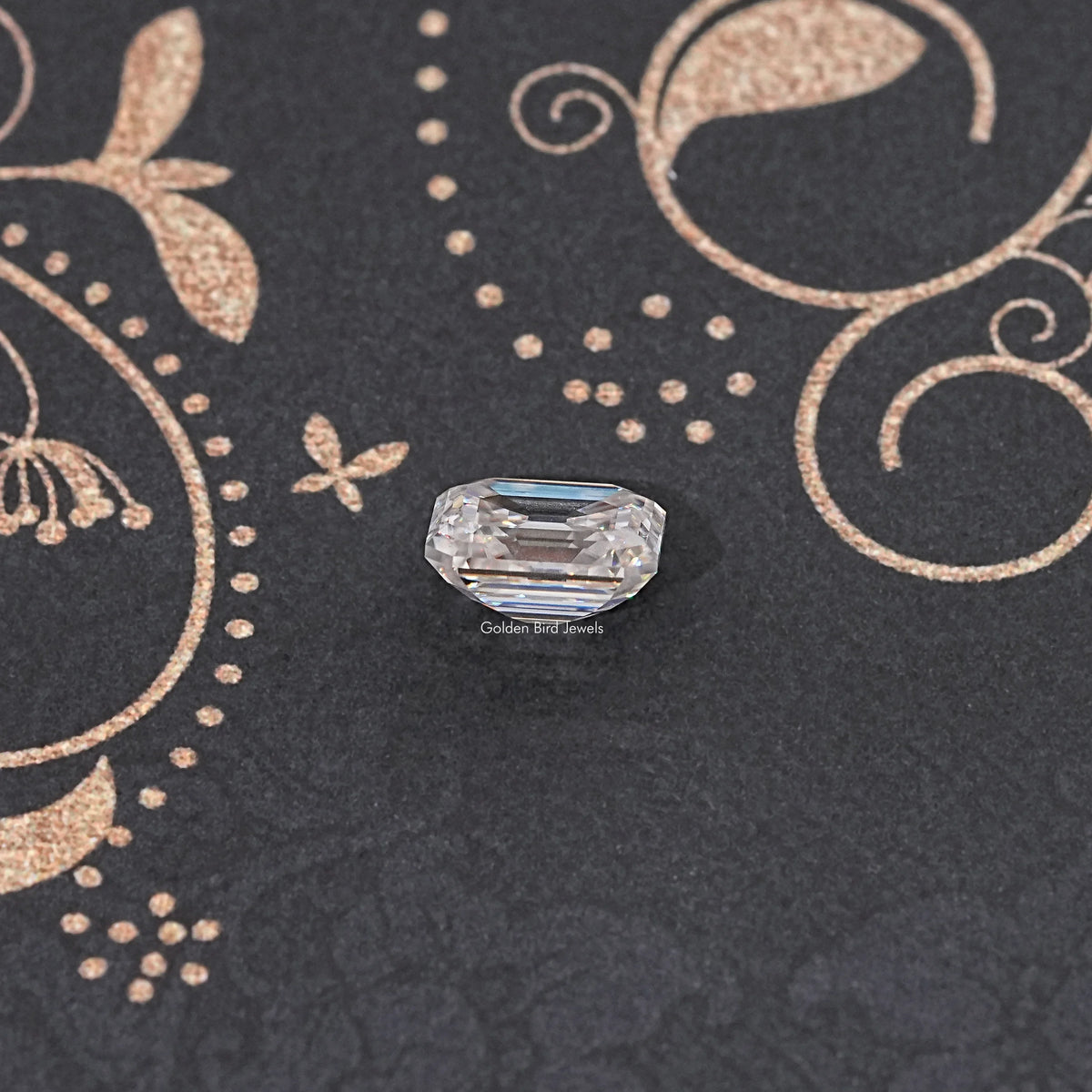 Detailed View Of Old Mine Asscher Cut Loose Moissanite Stone