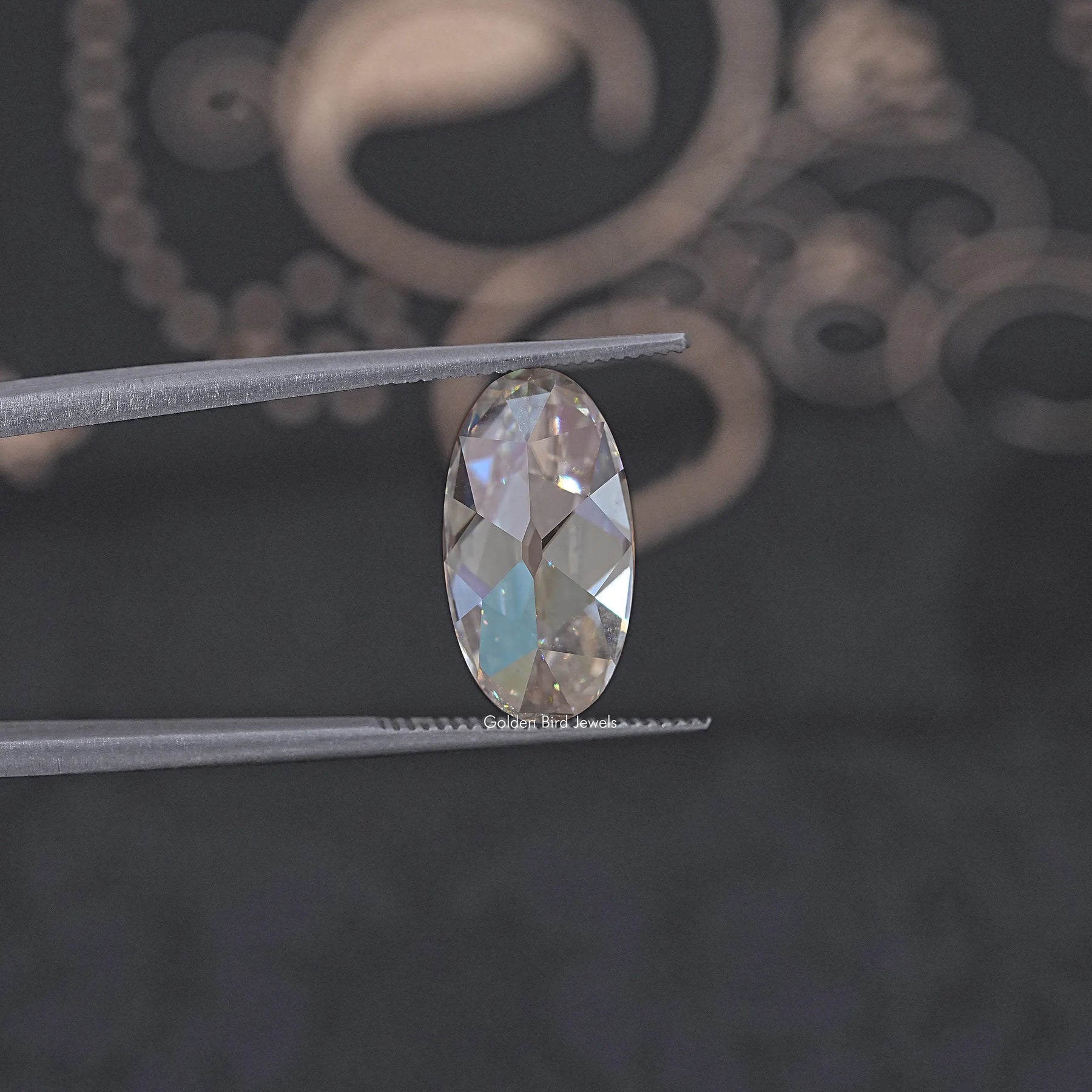 Near Colorless Old Mine Moval Loose Moissanite Stone