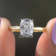 Elongated Cushion Cut Lab Diamond Solitaire Ring