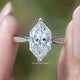Dutch Marquise Cut Lab Diamond Solitaire Ring in held Finger