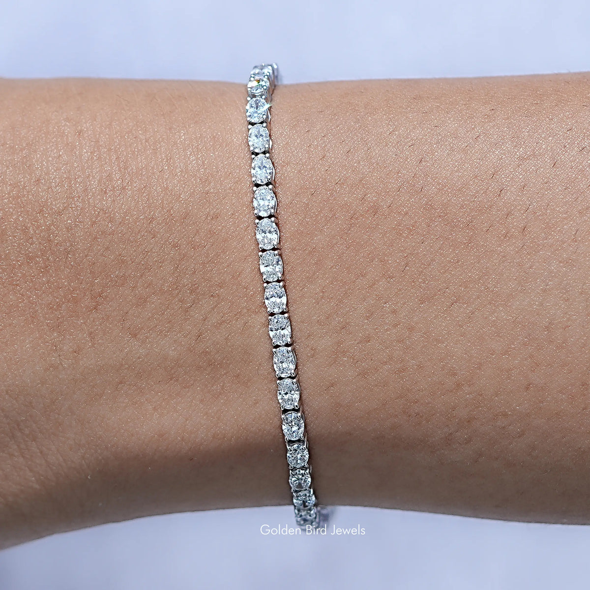 View Of Oval Cut Tennis Bracelet