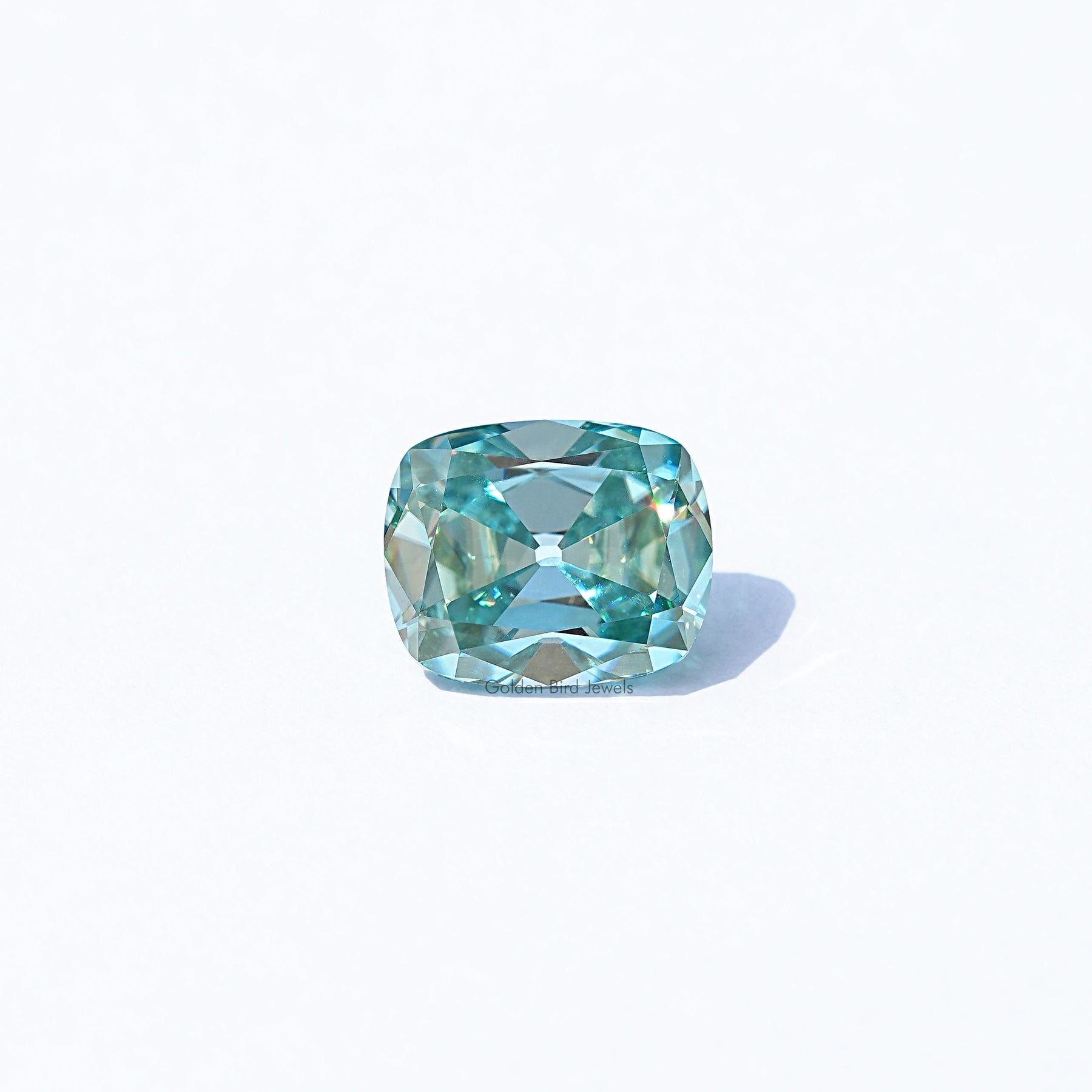 Blue Old Mine Cushion Loose Moissanite