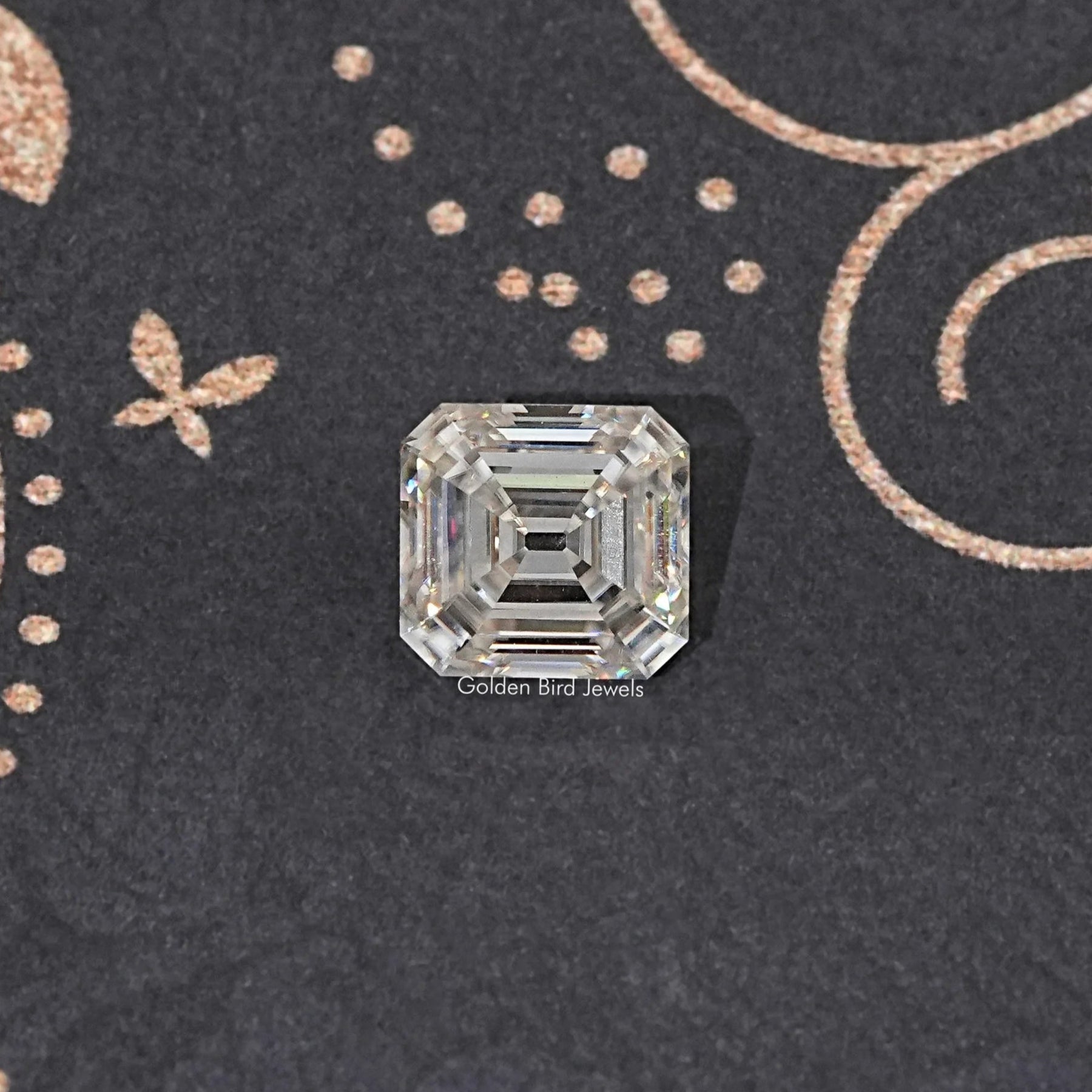 Off White Old Mine Asscher Loose Moissanite
