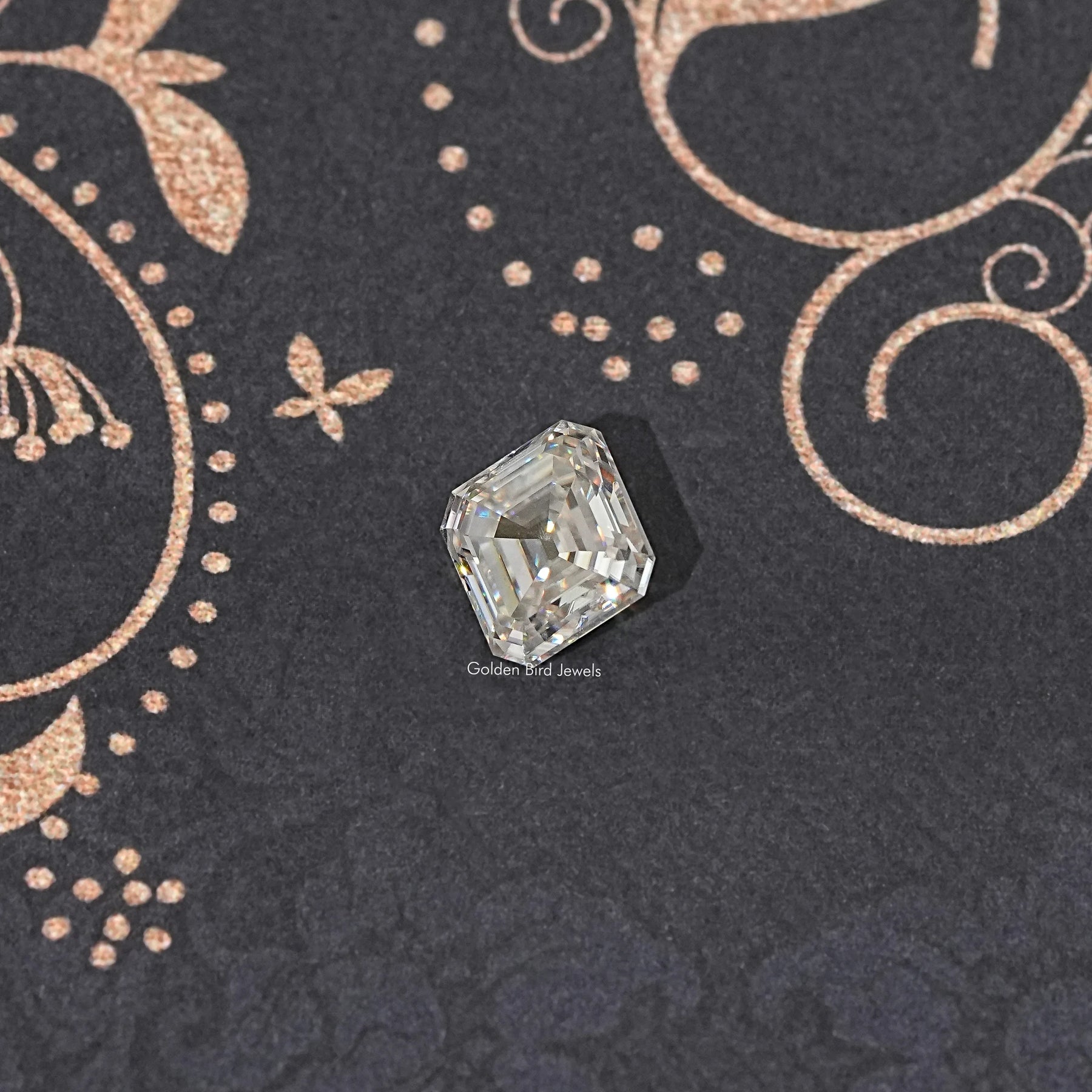 Off White Old Mine Asscher Loose Moissanite