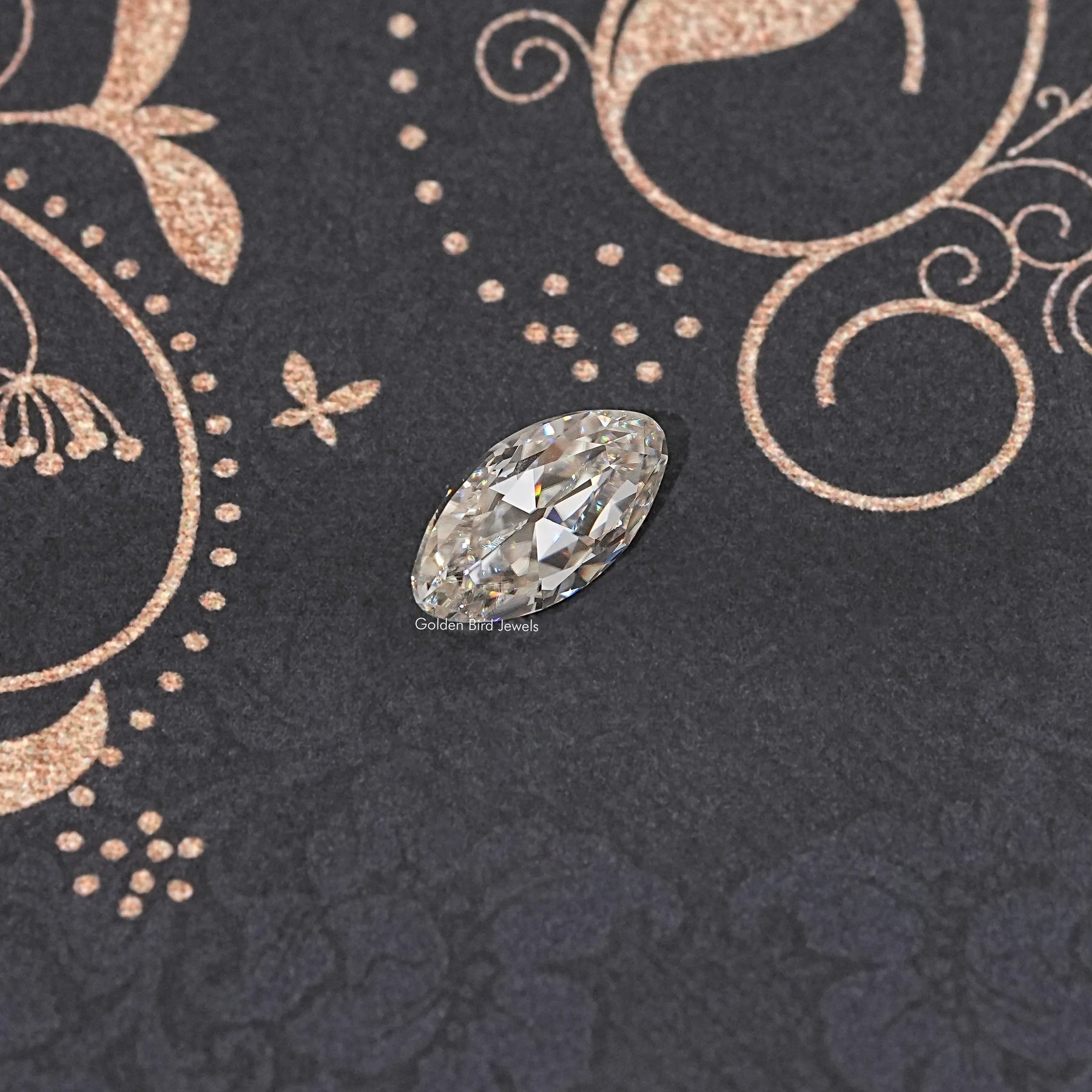 Off White Old Mine Moval Loose Moissanite Stone
