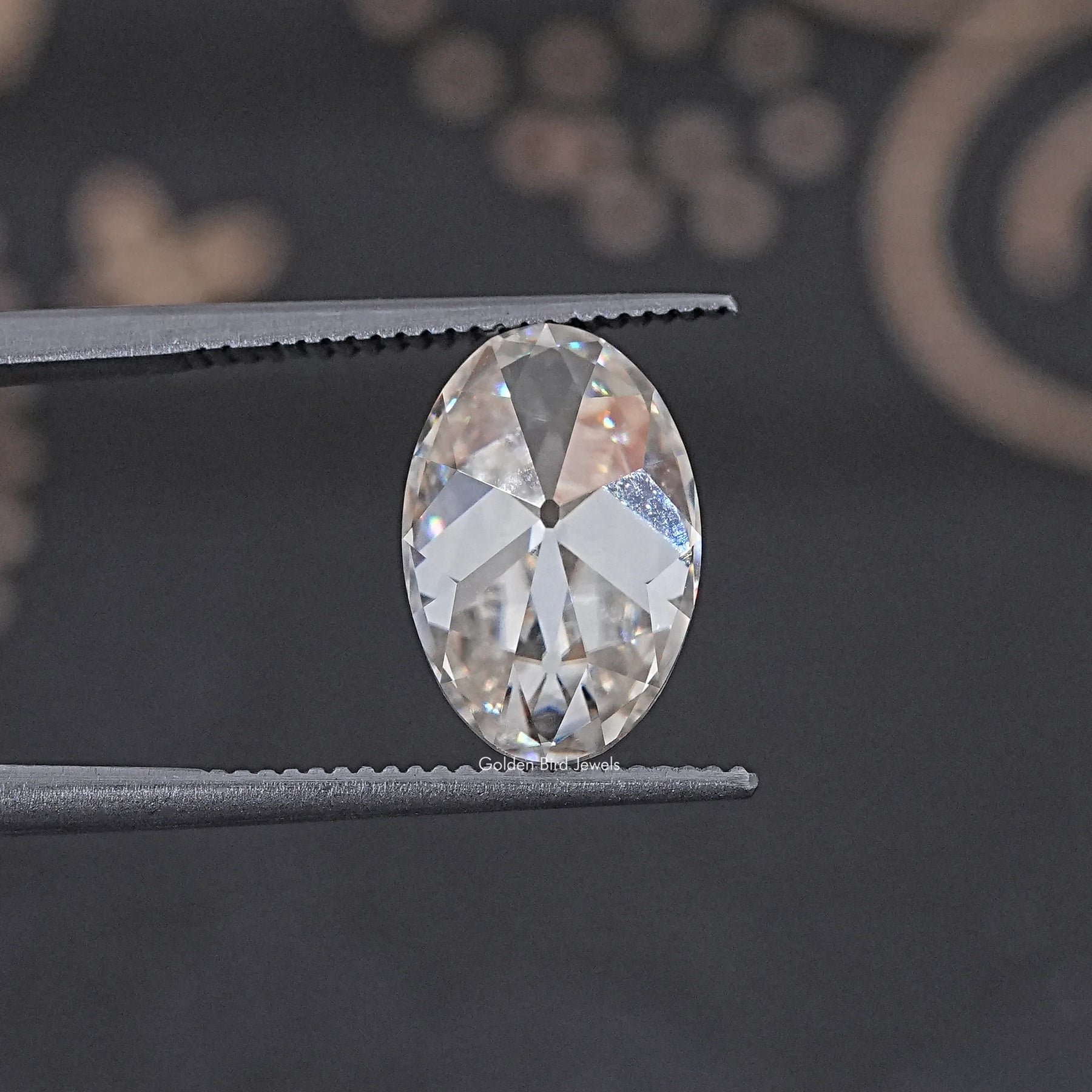 Off White Old Mine Oval Loose Stone
