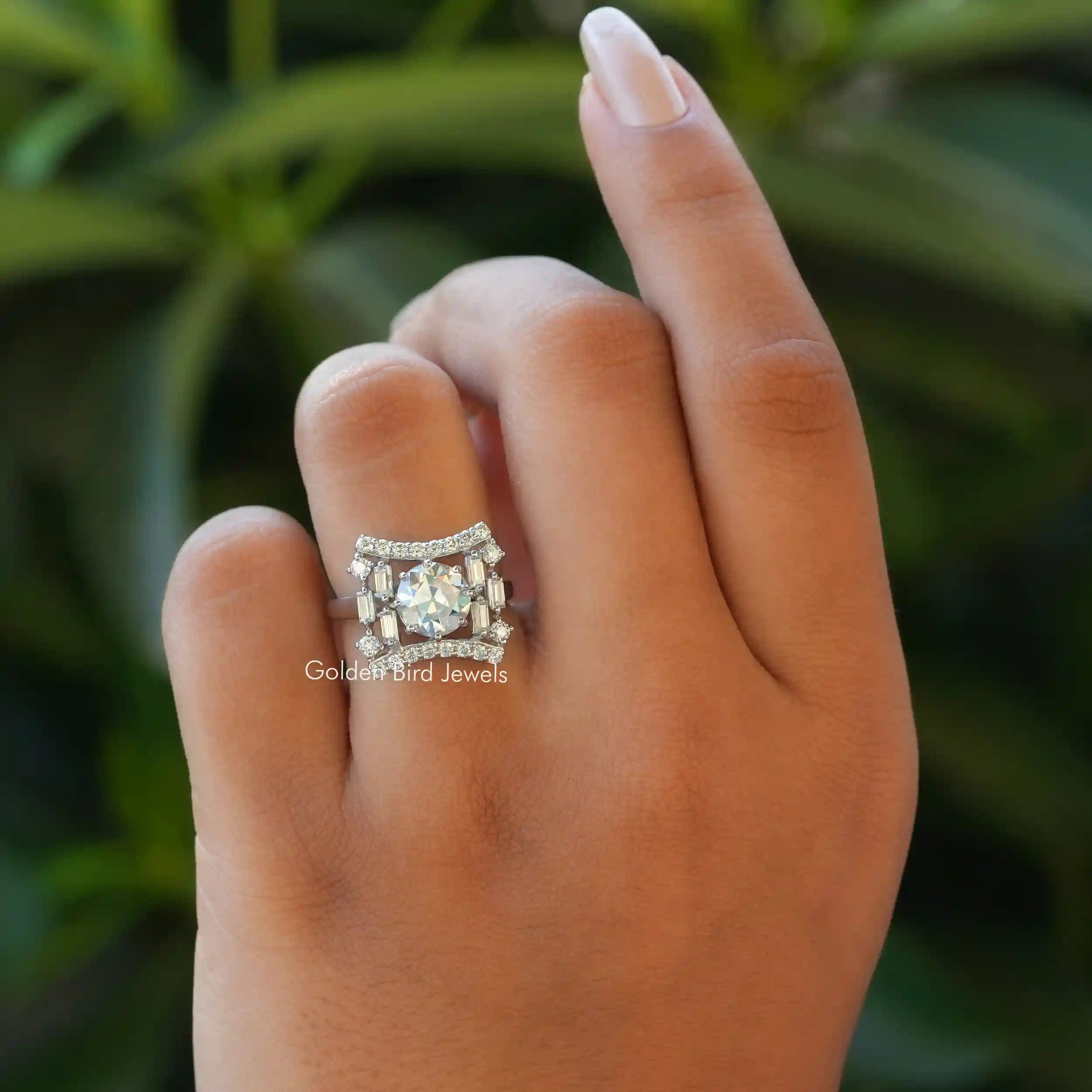 Moissanite online cocktail rings