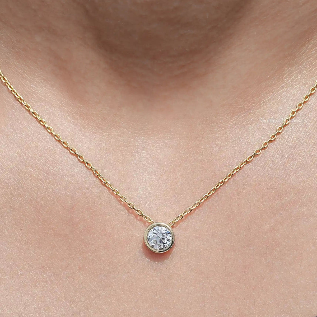 Old European Cut Round Lab Diamond Pendant