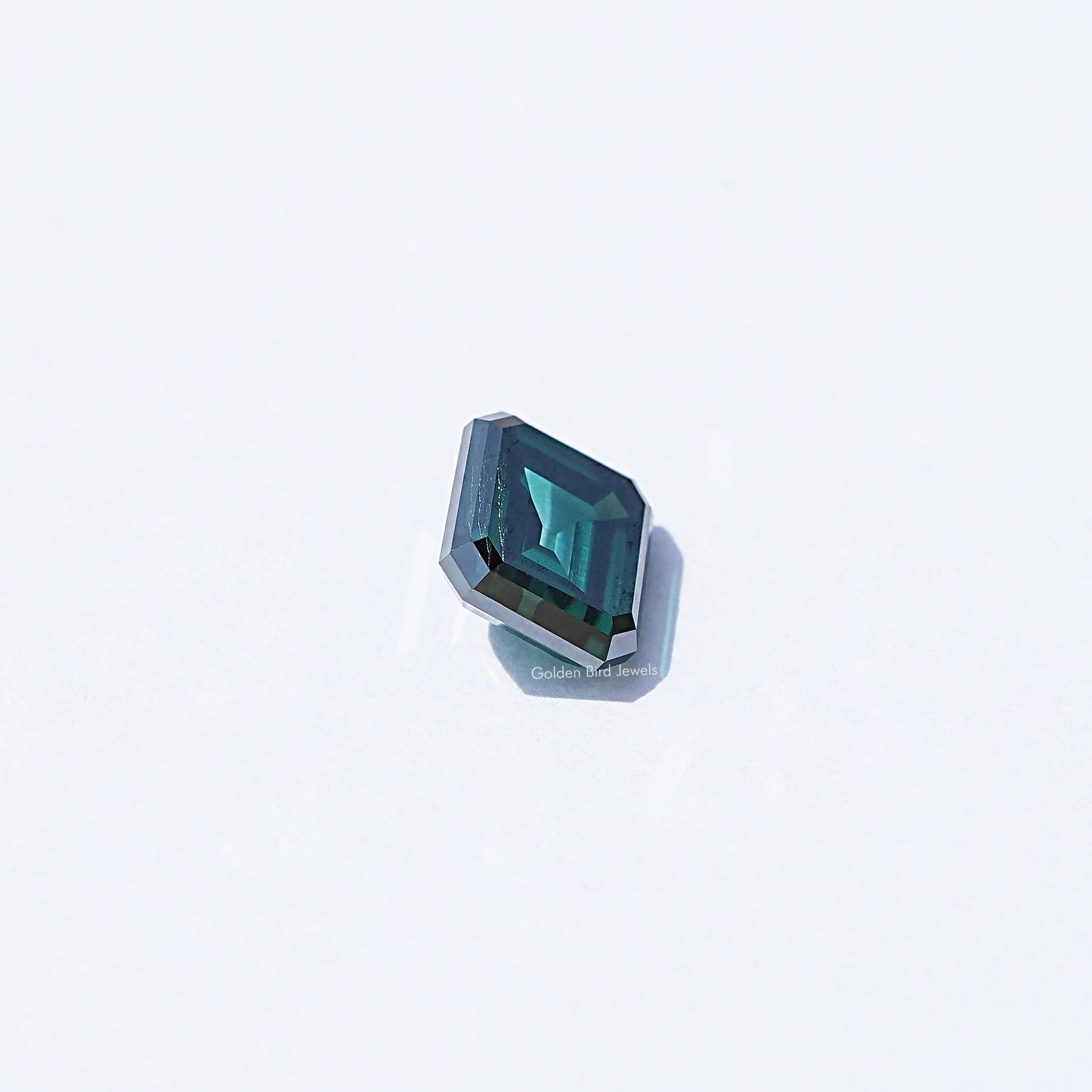 Cross View Of Old mine Asscher Cut Moissanite