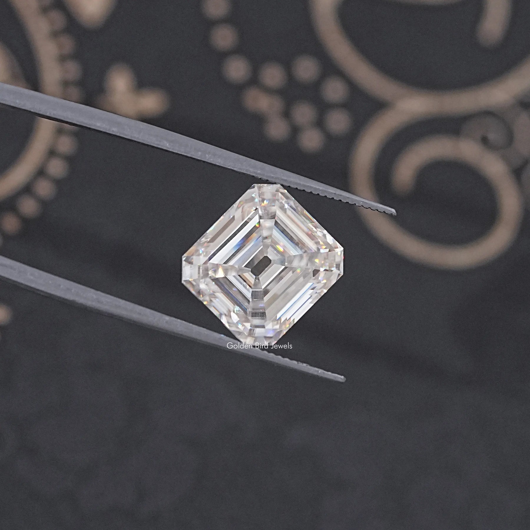 Near Colorless Old Mine Asscher Loose Moissanite