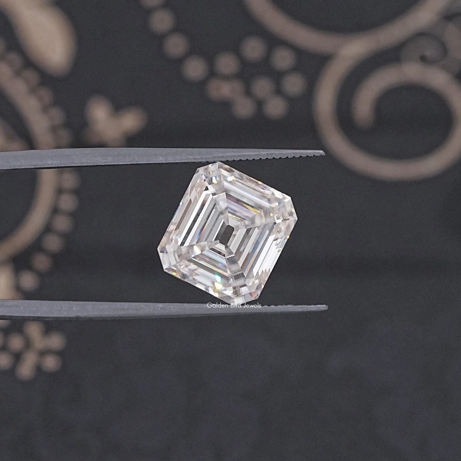 Near Colorless Old Mine Asscher Loose Moissanite