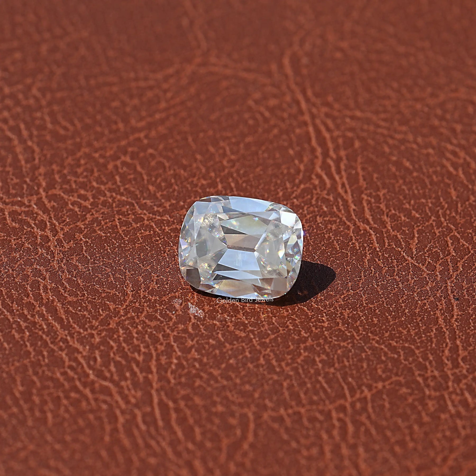Front View OF Colorless Cushion Cut Loose Moissanite