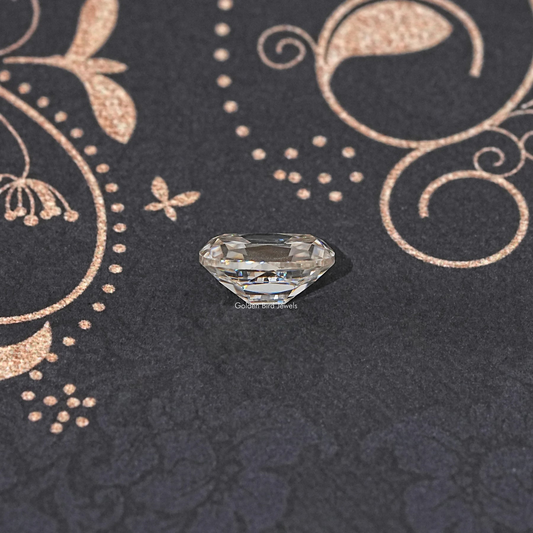 Off White Old Mine Cushion Cut Loose Moissanite