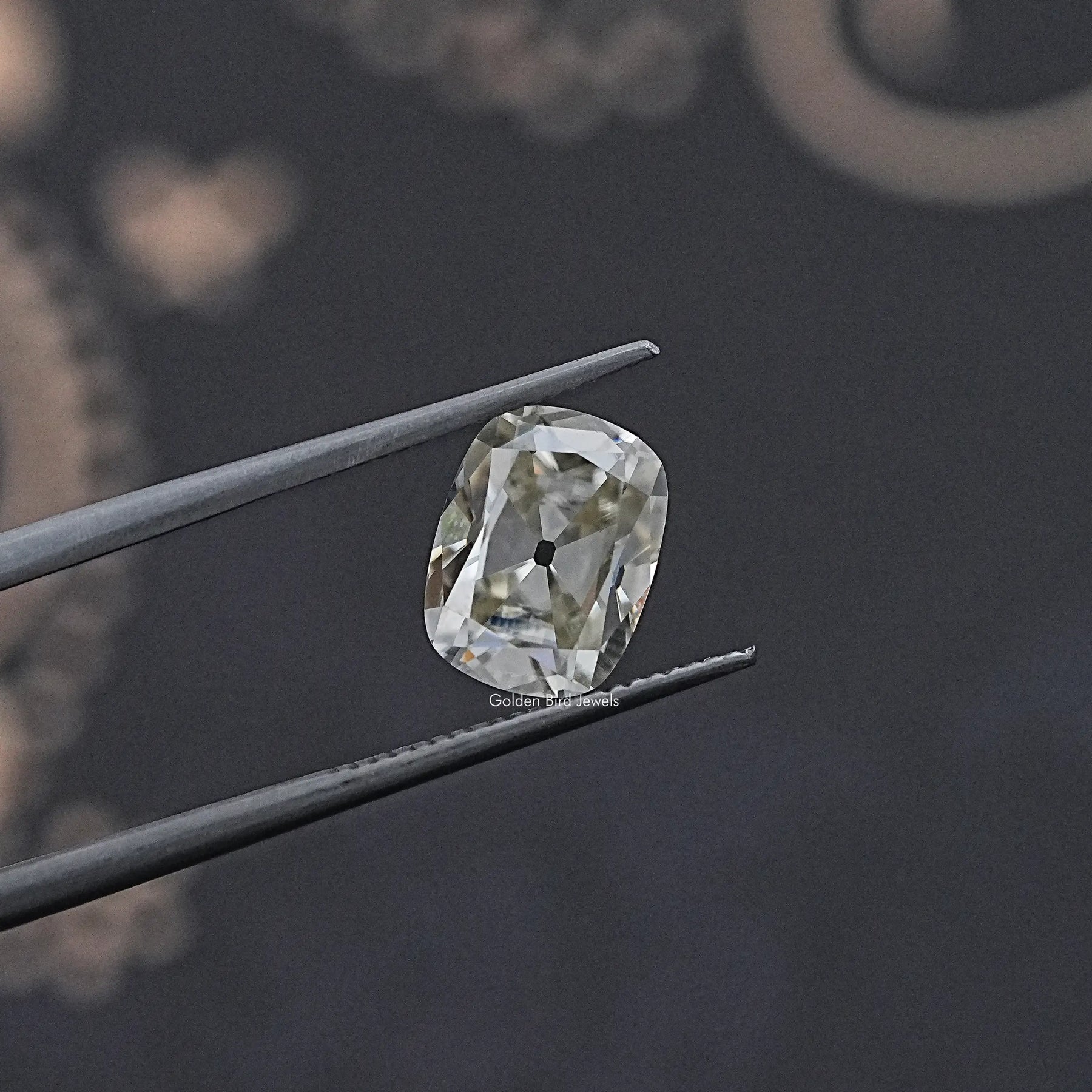 Old Mine Cut Cushion Moissanite Loose Stone