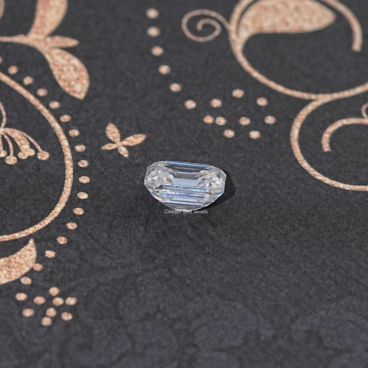 Top View of Asscher Cut Loose Moissanite