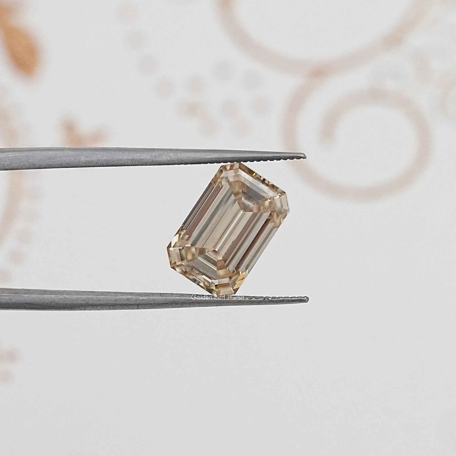 Loose Moissanite Yellow Old Mine Emerald