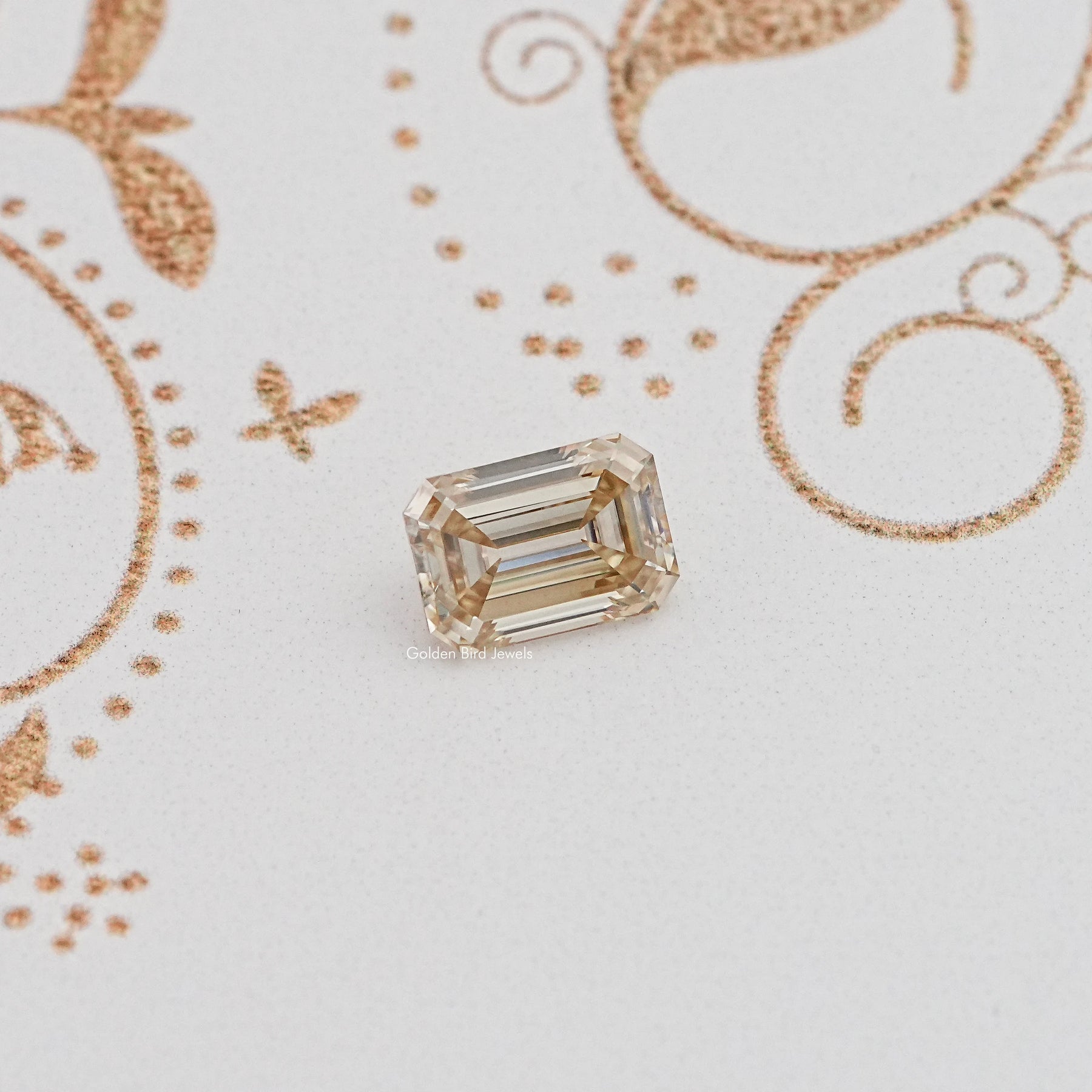 Yellow Old Mine Emerald Loose Moissanite