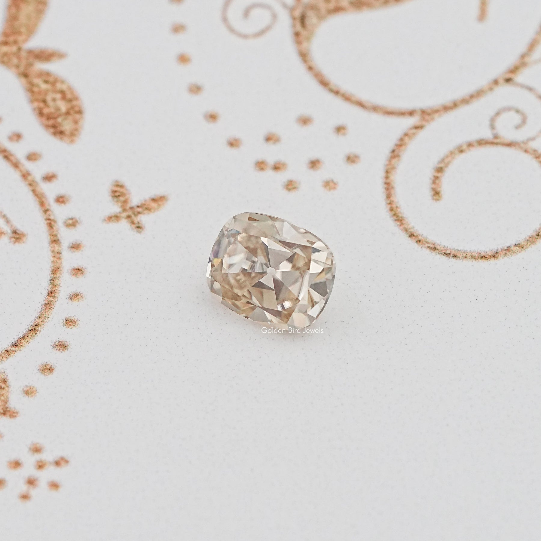 Old Mine Cut Yellow Cushion Loose Moissanite