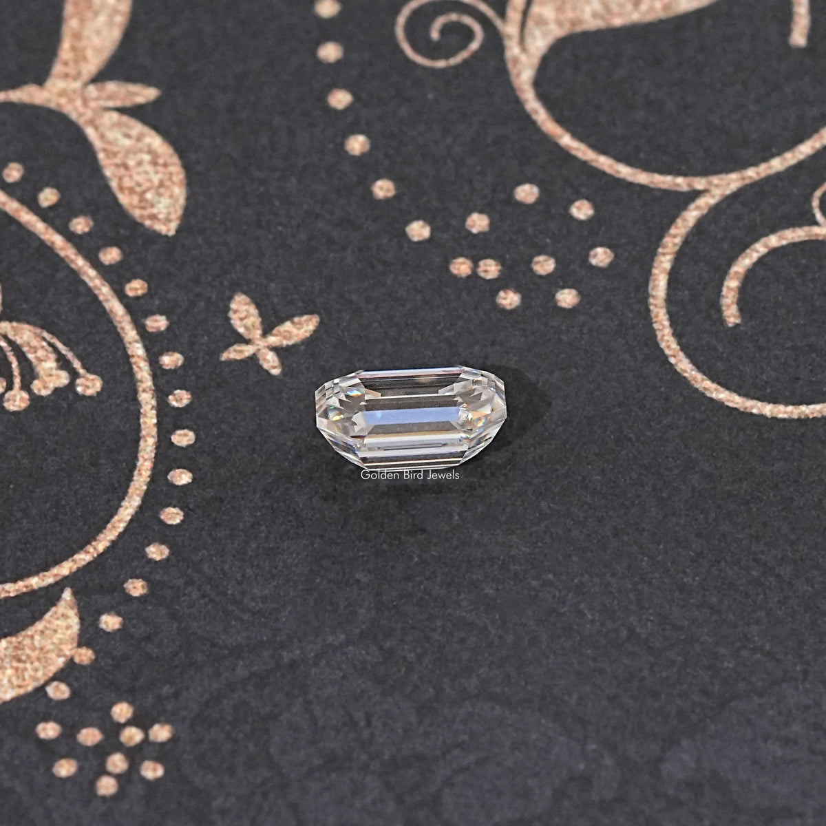 Side View Of Old Mine Emerald Loose Moissanite Stone