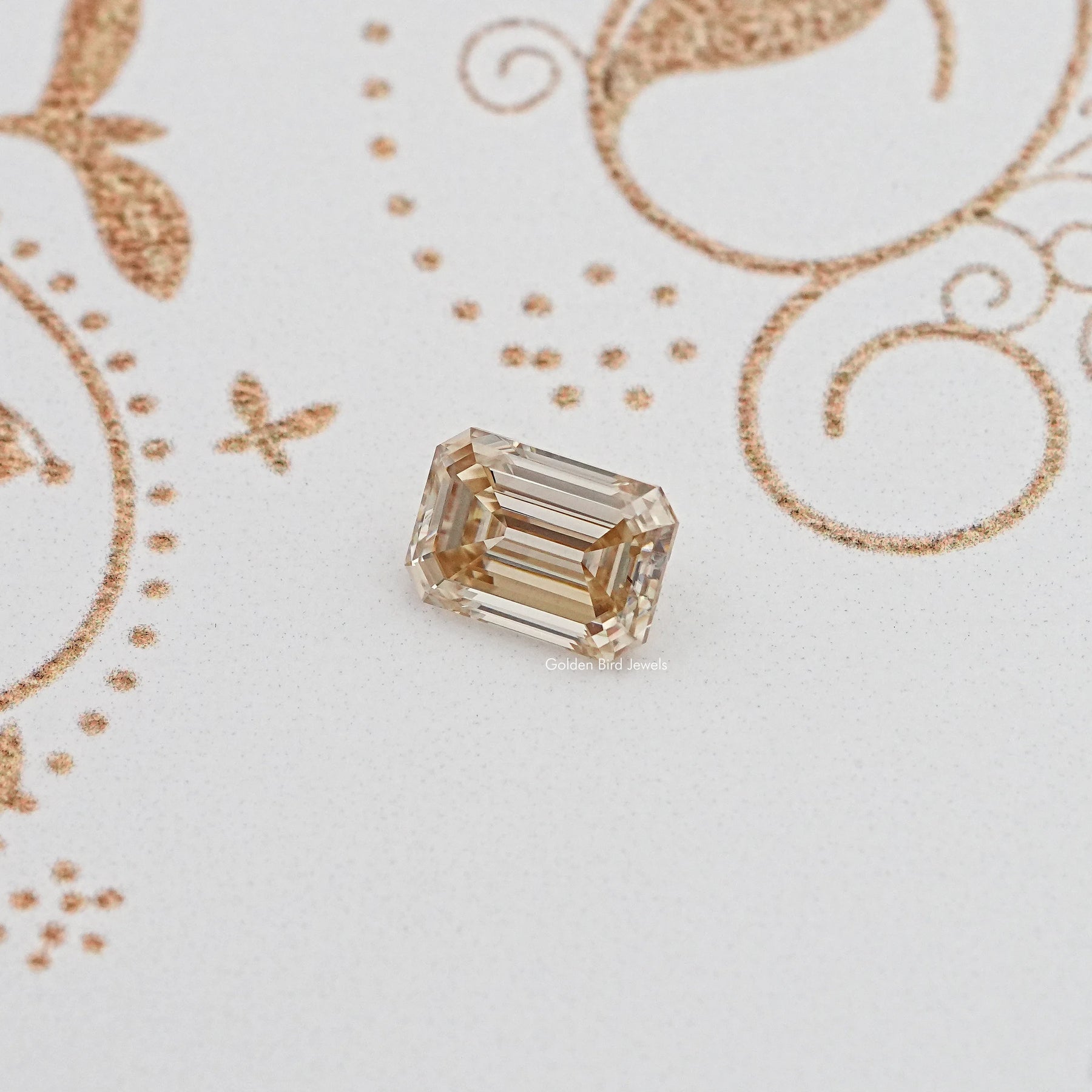 Yellow Old Mine Emerald Loose Moissanite