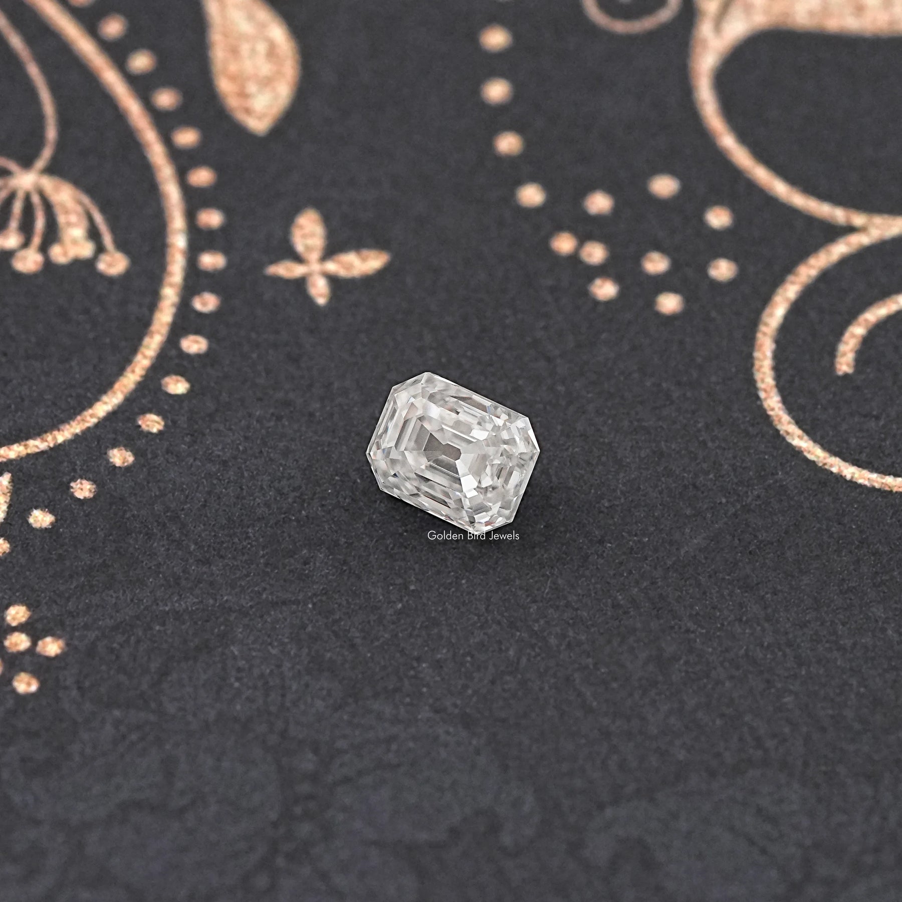 Top View of Old Mine Cut Moissanite Loose Emerald Stone for Jewelry