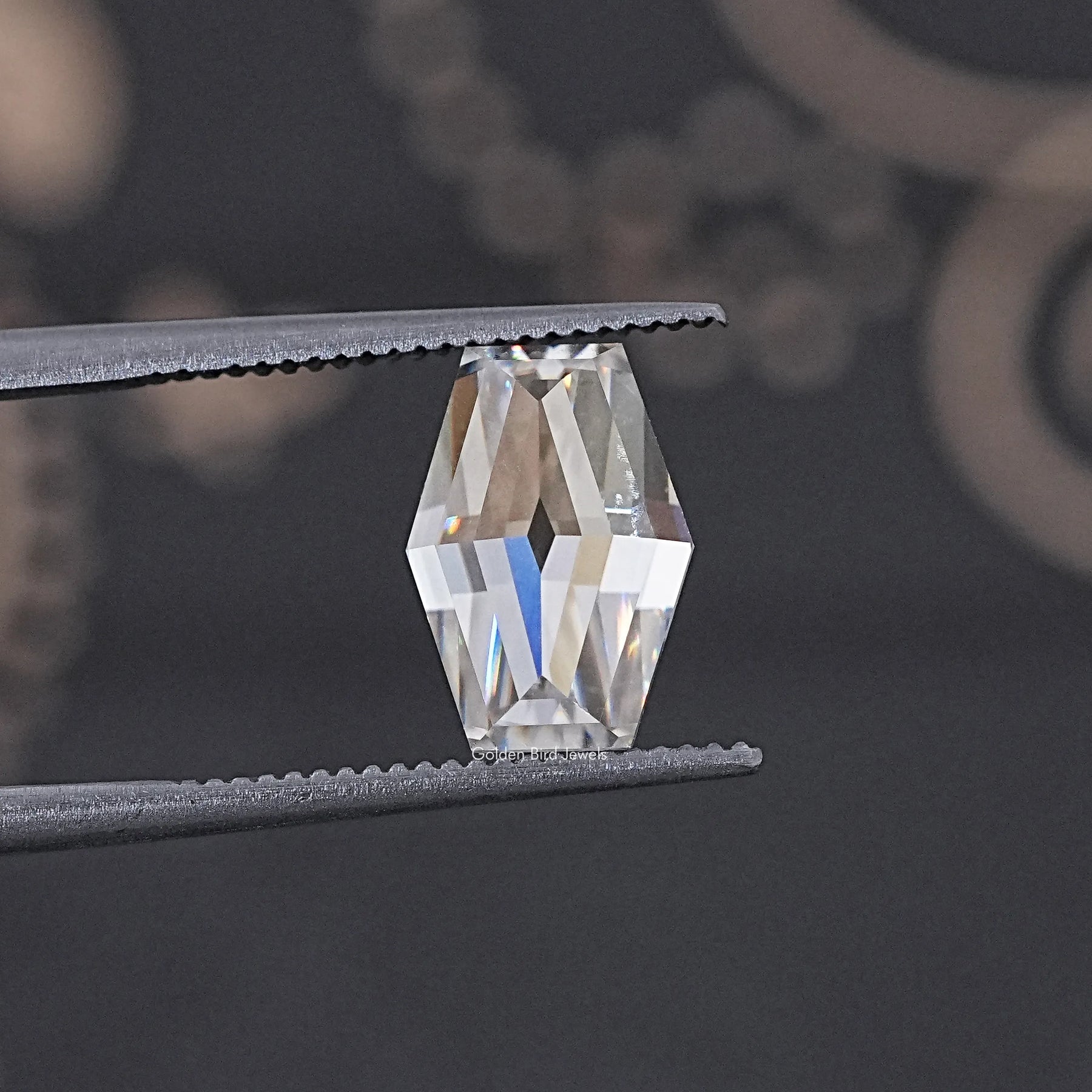 Colorless Old Mine Lozenge Cut Loose Moissanite