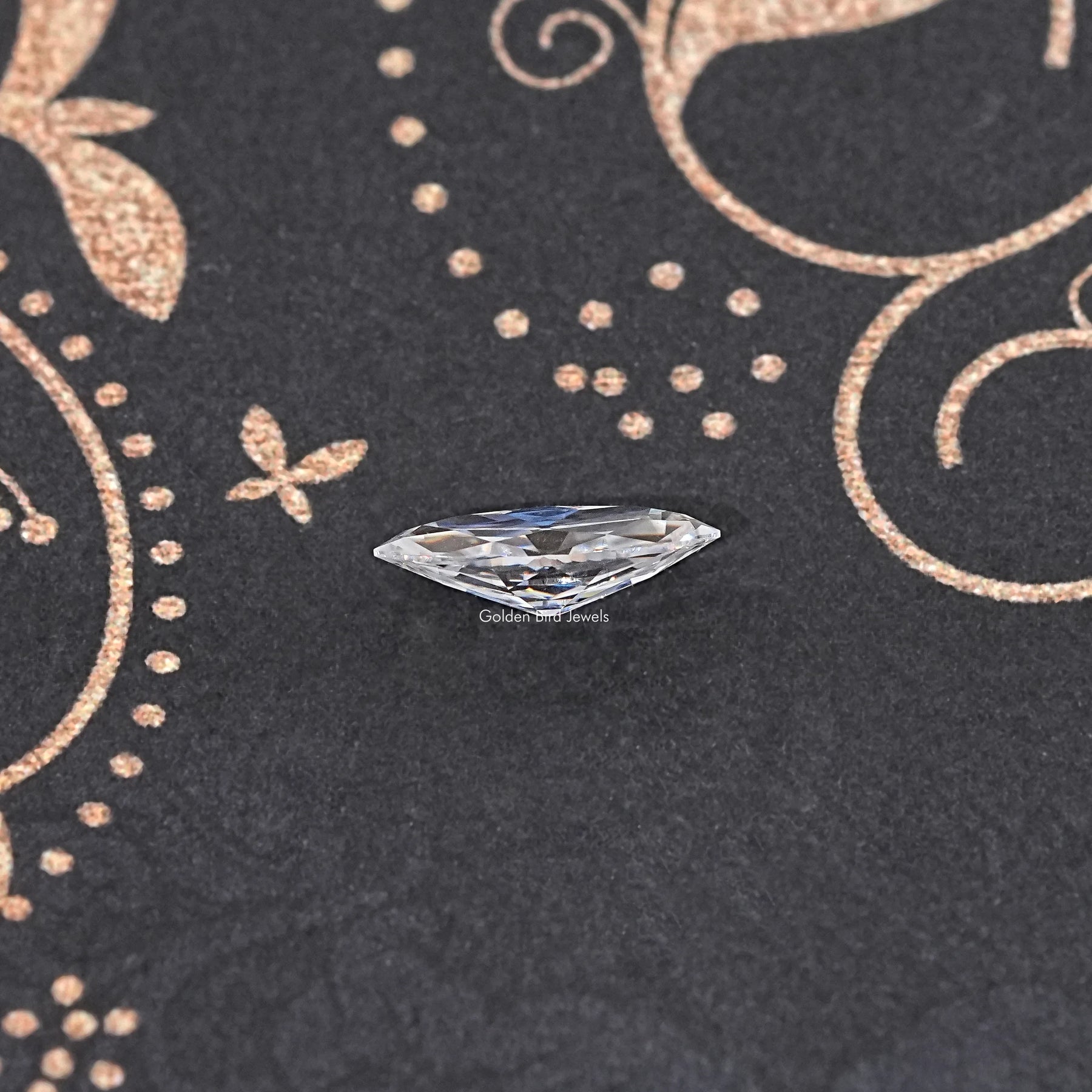 Side View Of Old Mine Marquise Cut Loose Moissanite Stone