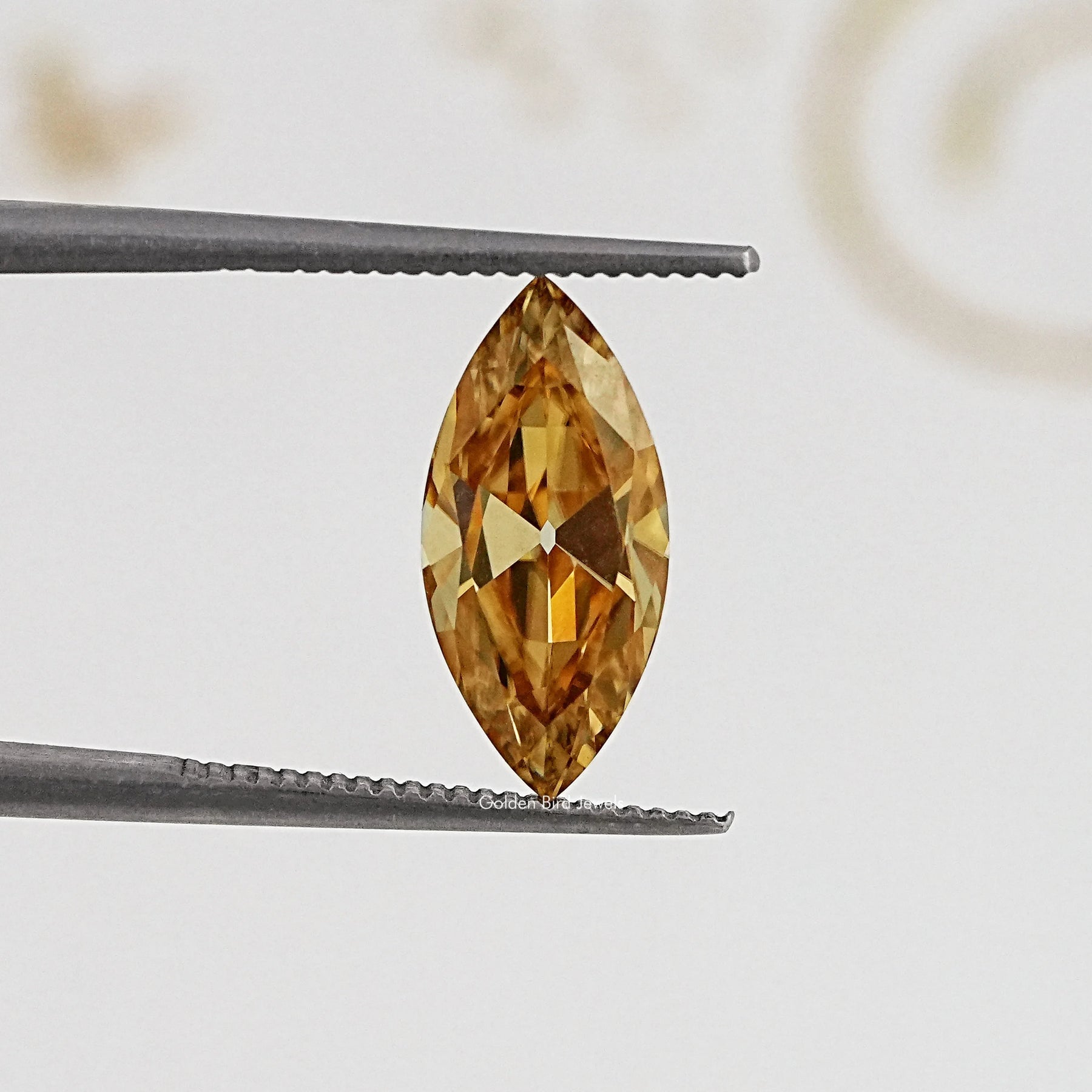 Detailed View Of Old Mine Marquise Cut Loose Moissanite Stone