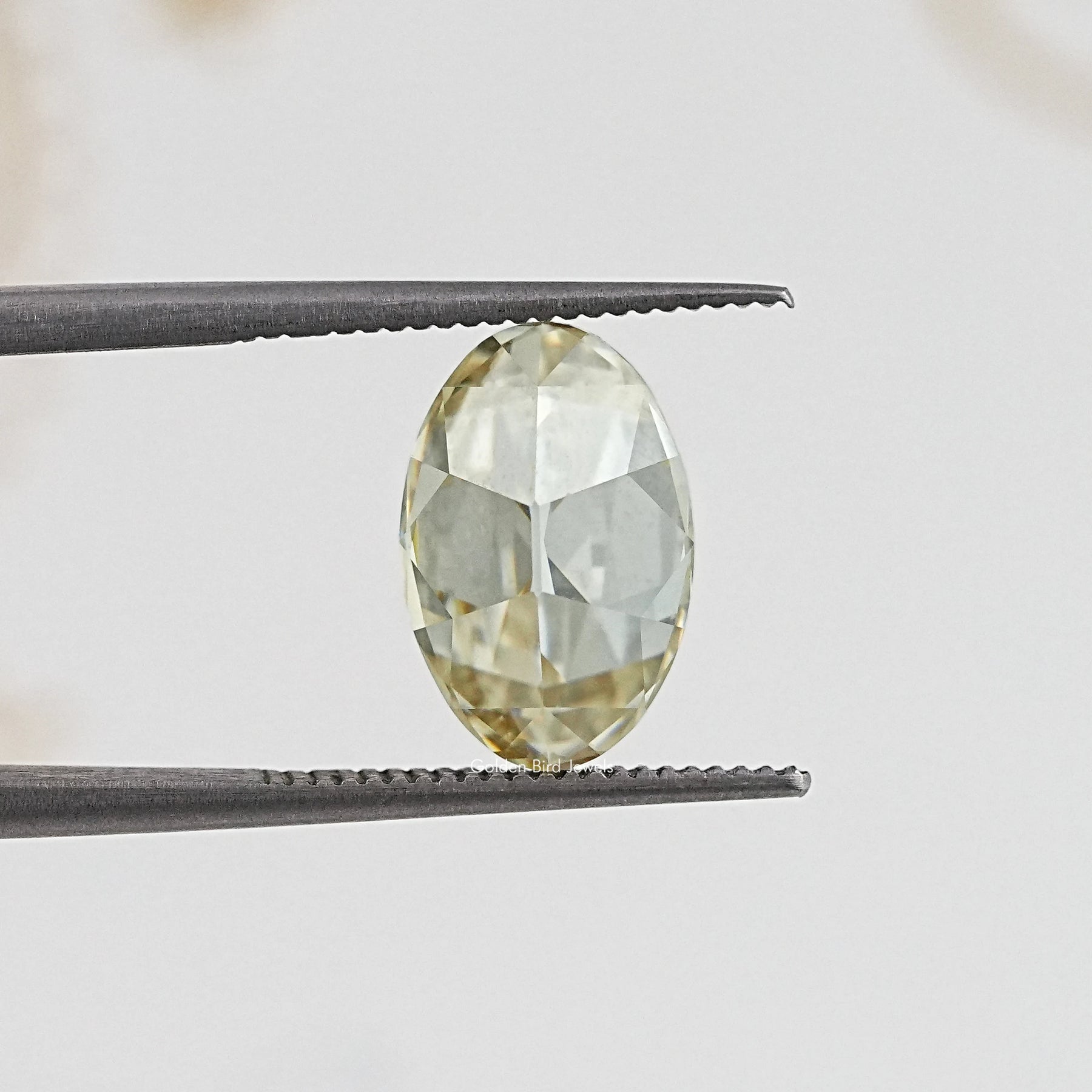 Yellow Old Mine Oval Loose Moissanite