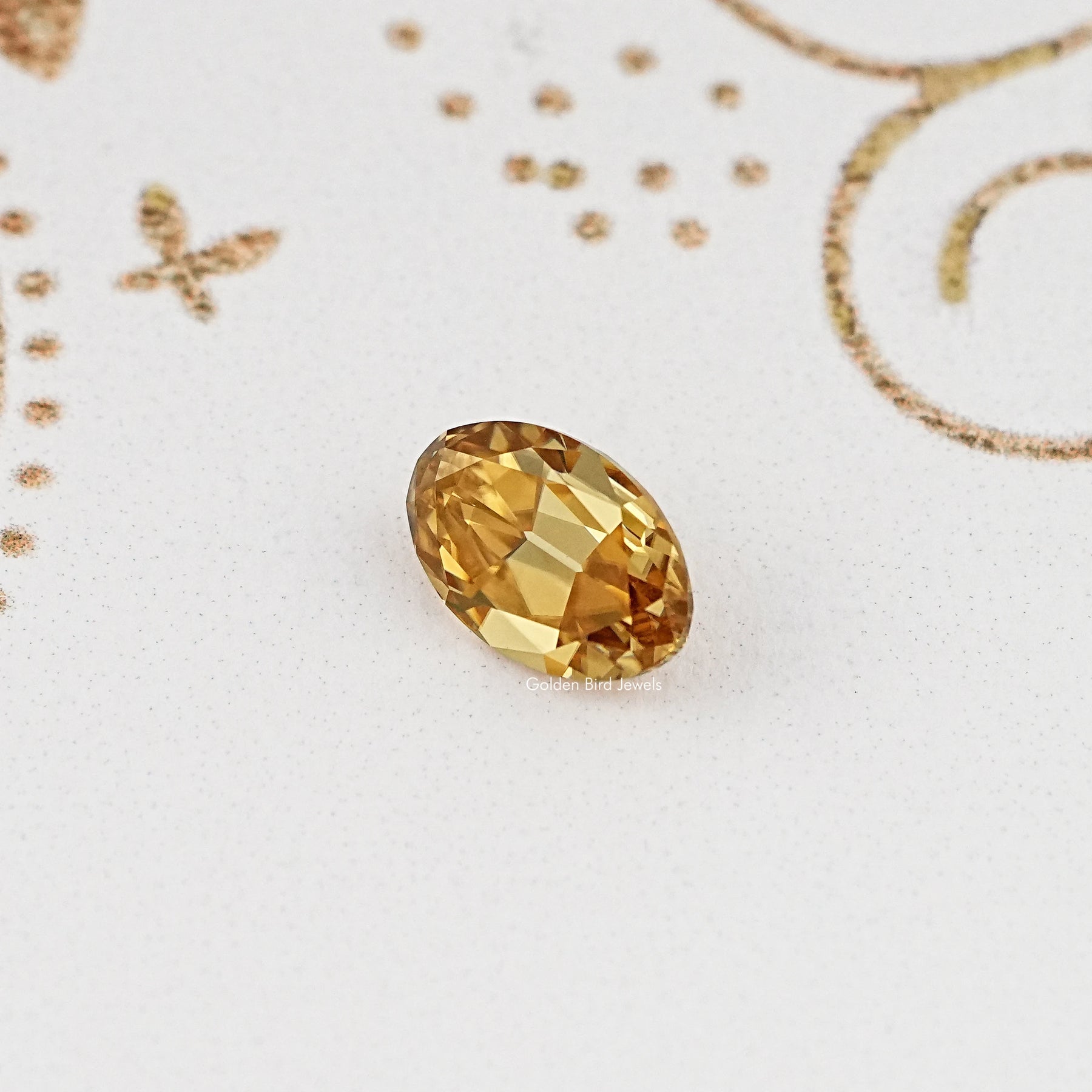 Champagne Old Mine Oval Cut Loose Moissanite