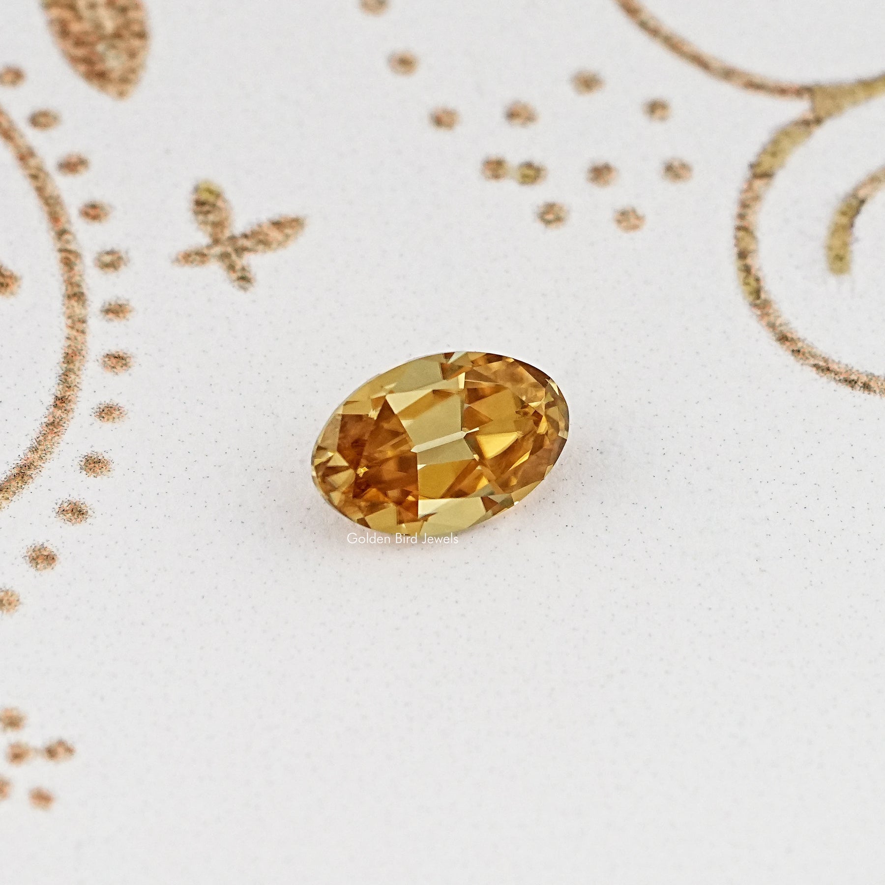 Champagne Old Mine Oval Cut Loose Moissanite