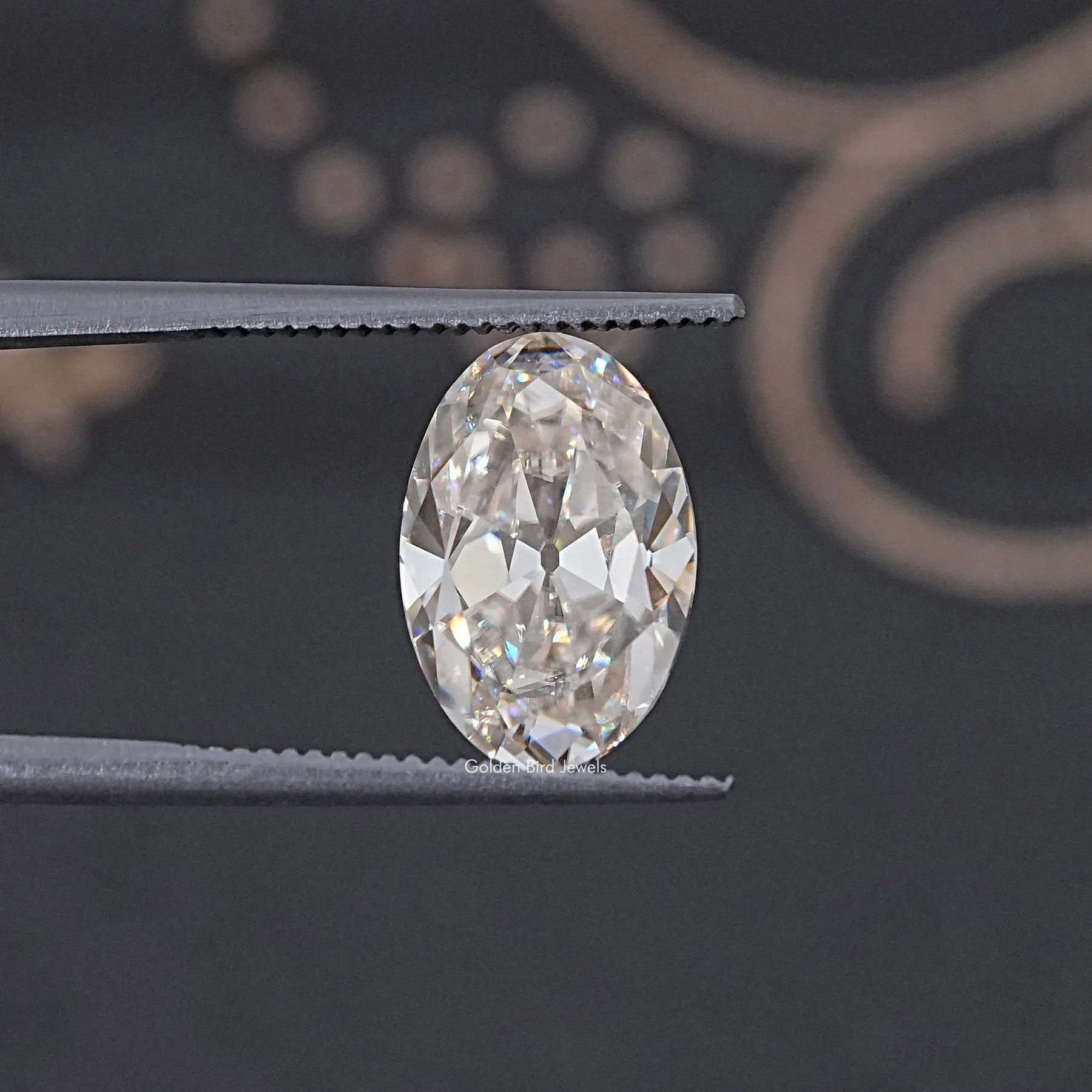 Off White Old Mine Oval Loose Stone