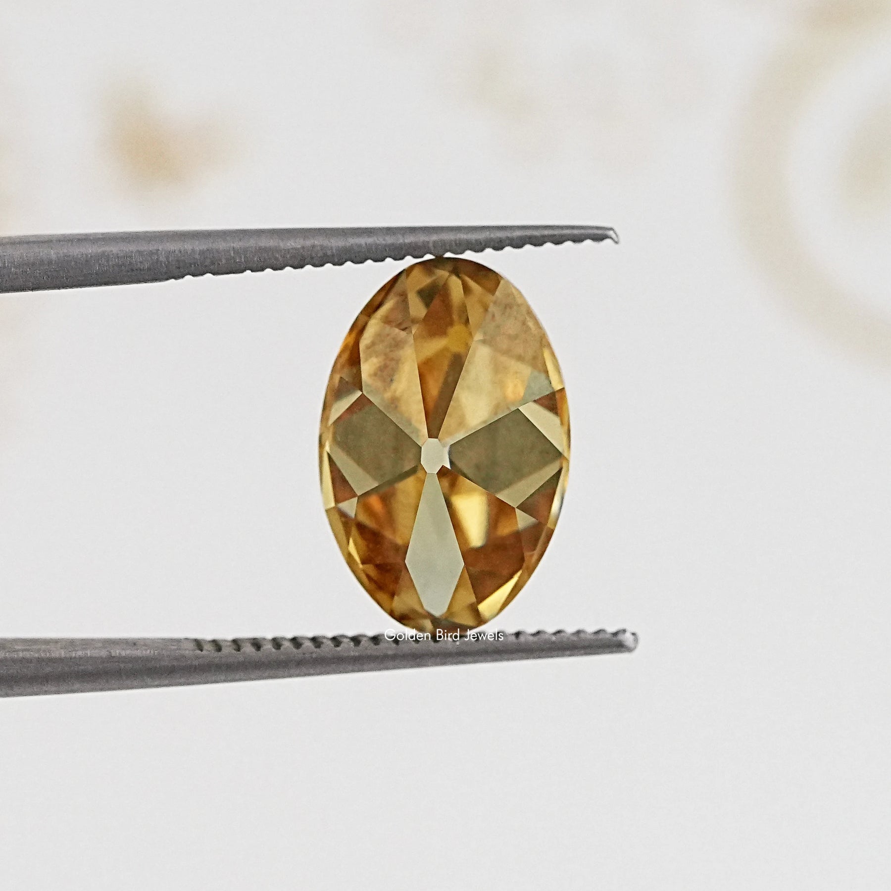 Detailed View Of Old Mine Oval Cut Loose Moissanite Stone