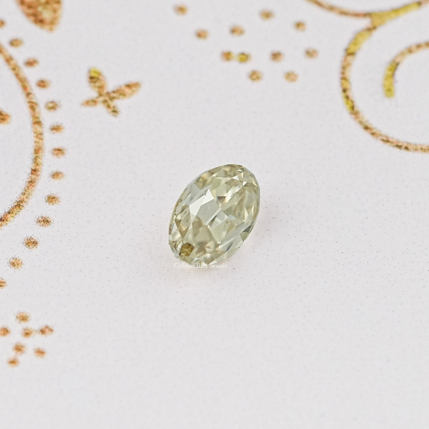 Yellow Old Mine Oval Loose Moissanite