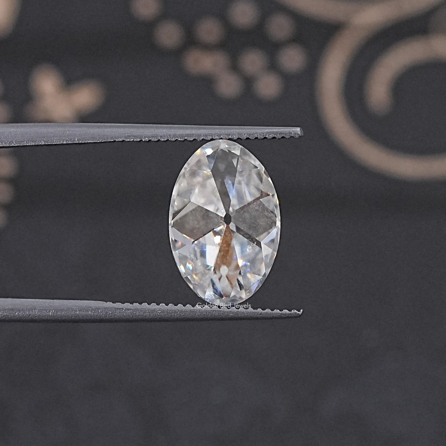 Colorless Old Mine Oval Loose Moissanite