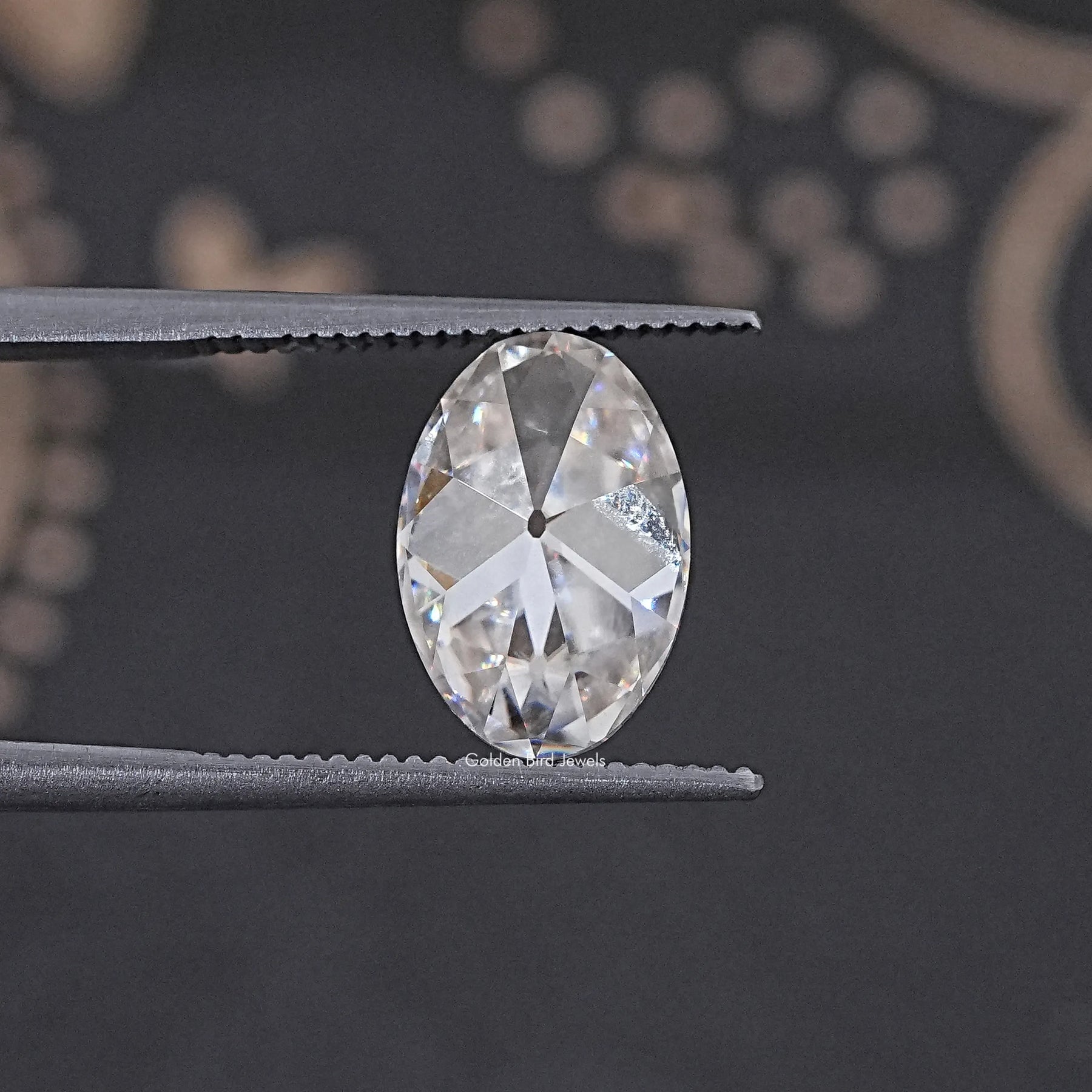 Near Colorless Old Mine Oval Loose Moissanite
