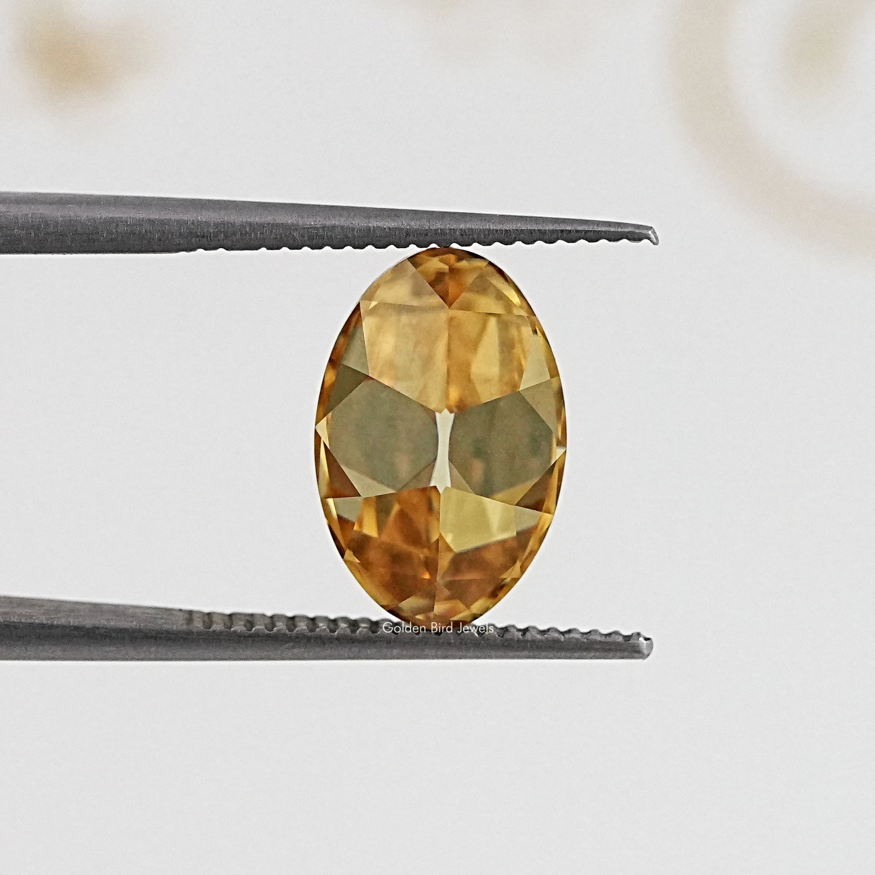 Champagne Old Mine Oval Cut Loose Moissanite