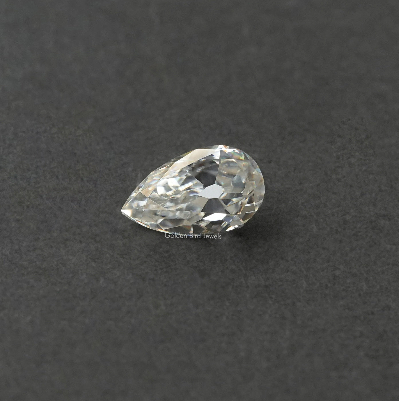 View Of Old Mine Pear Cut Loose Moissanite