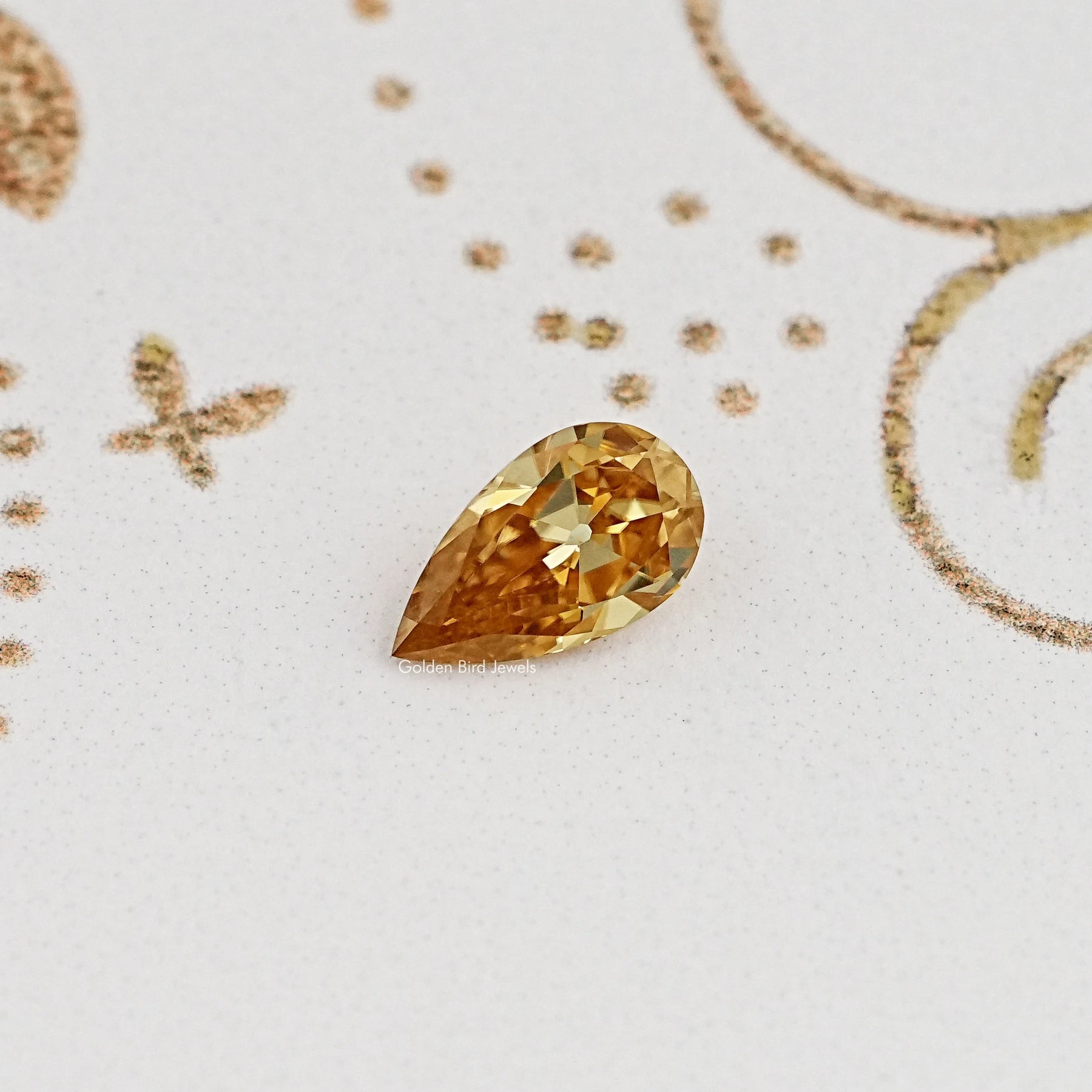 Champagne Old Mine Pear Cut Loose Moissanite
