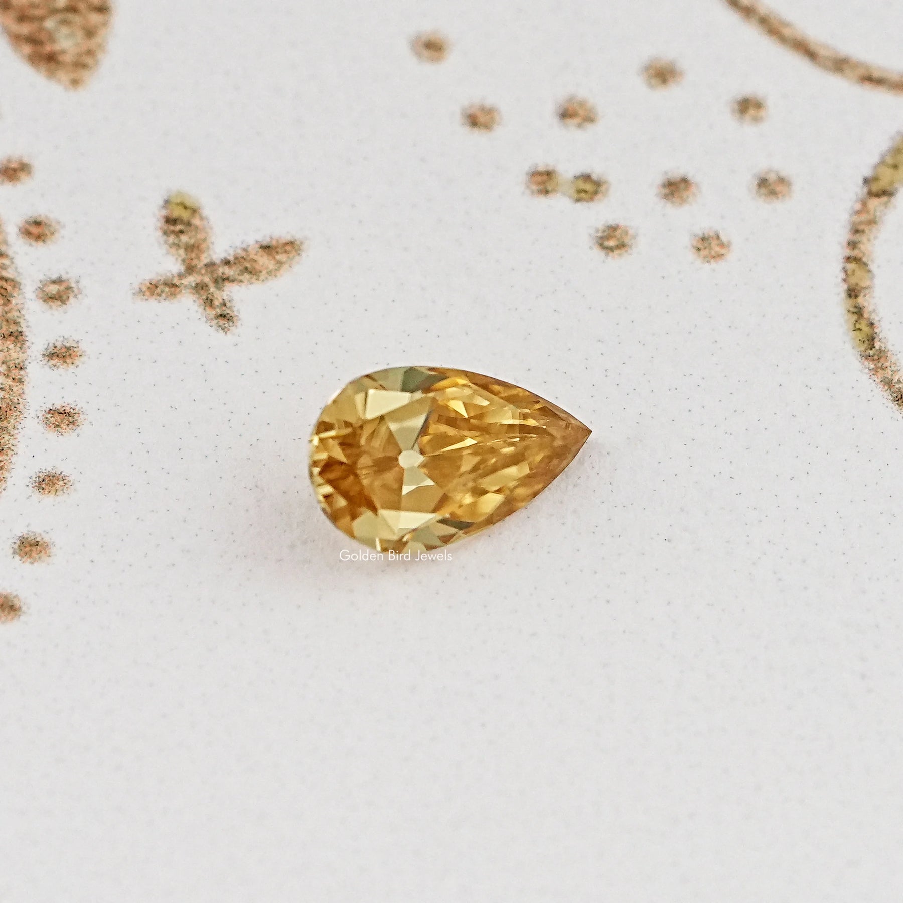 Champagne Old Mine Pear Cut Loose Moissanite