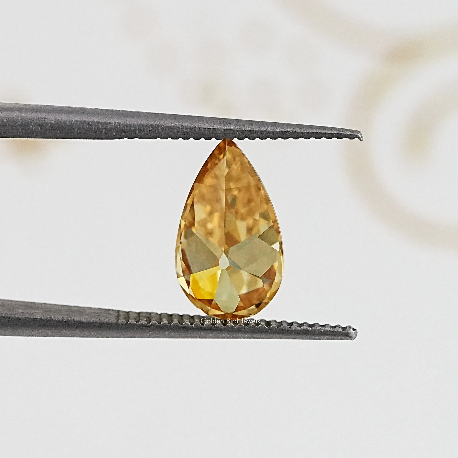 Champagne Old Mine Pear Cut Loose Moissanite