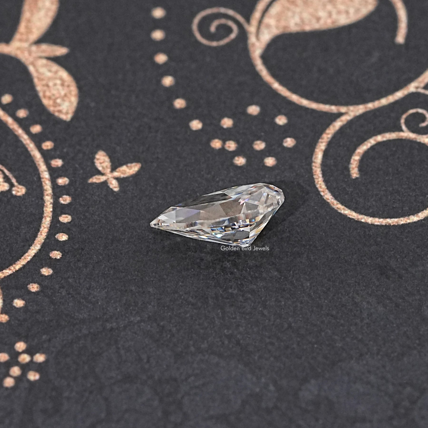 Off White Old Mine Pear Loose Moissanite