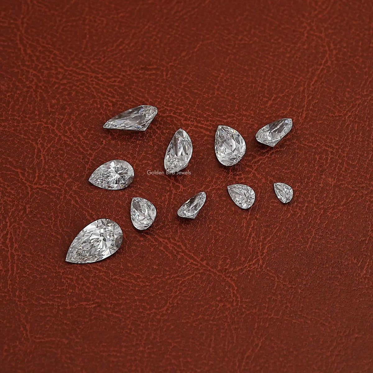 Detailed View Of Pear Cut Lab Grown Diamond