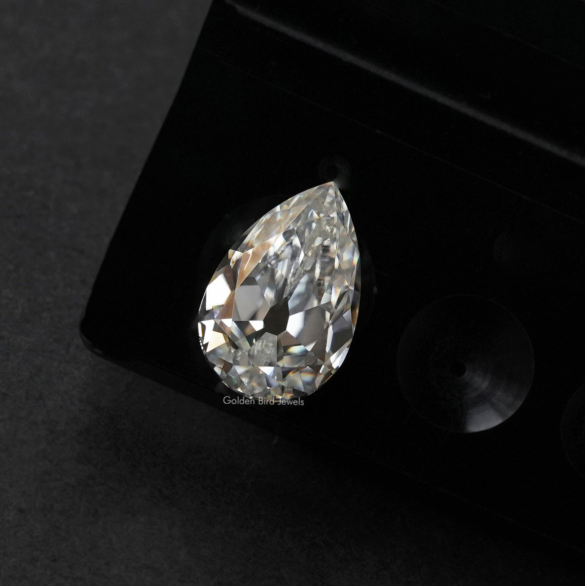 Near Colorless Old Mine Pear Cut Loose Stone