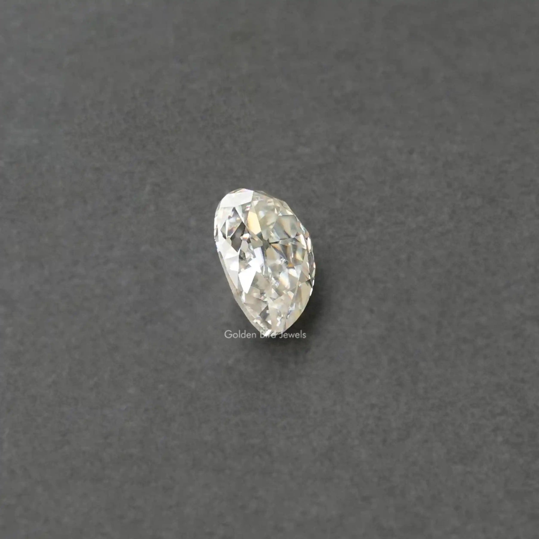 Cross view of Moissanite Pear Shaped Loose Stone