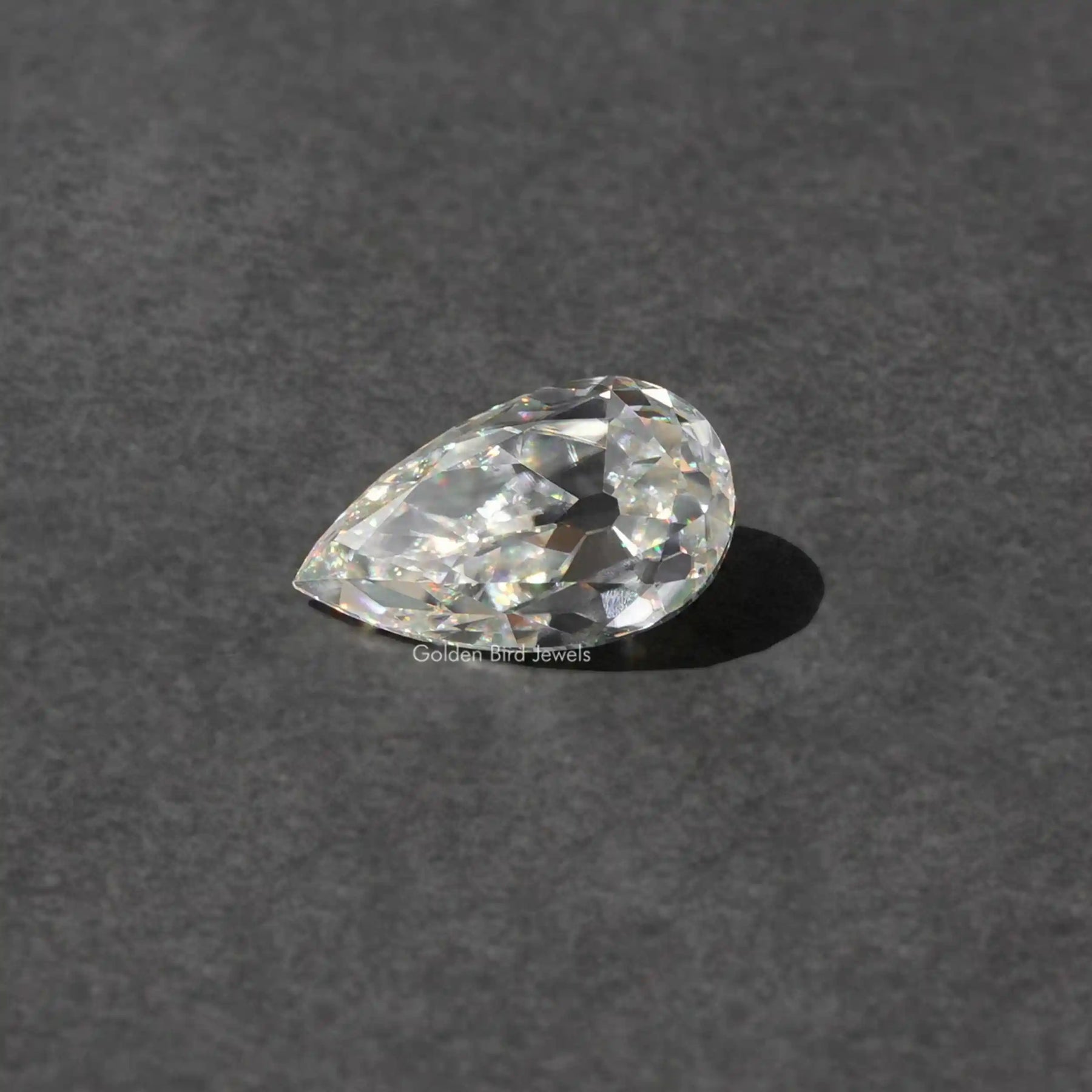 Top View Of Pear Cut Loose Moissanite Stone