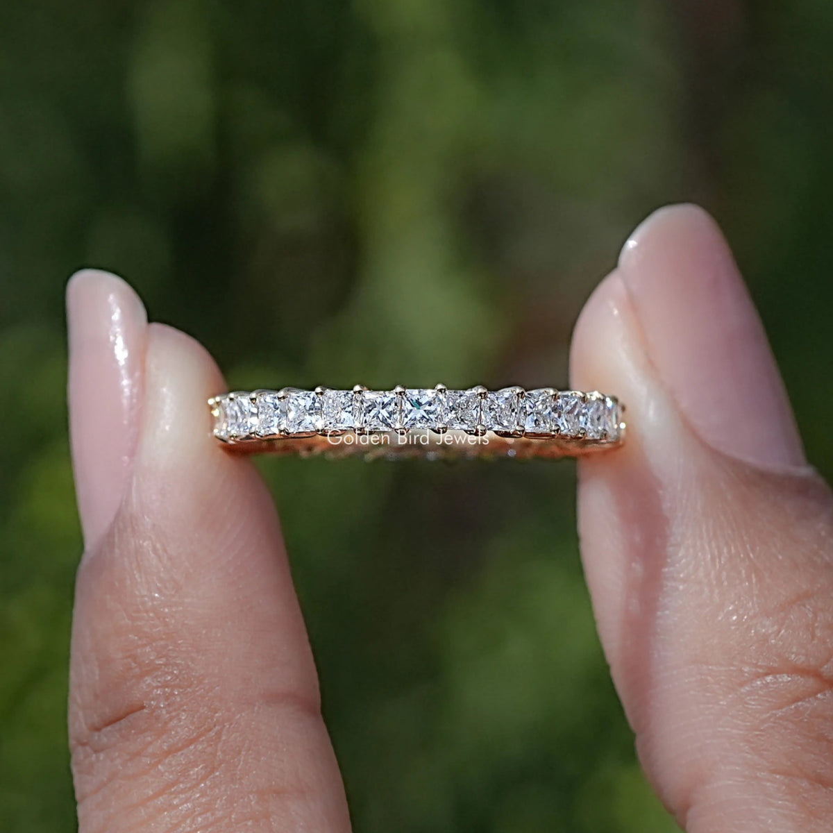 Princess Cut Lab Diamond Full Eternity Band