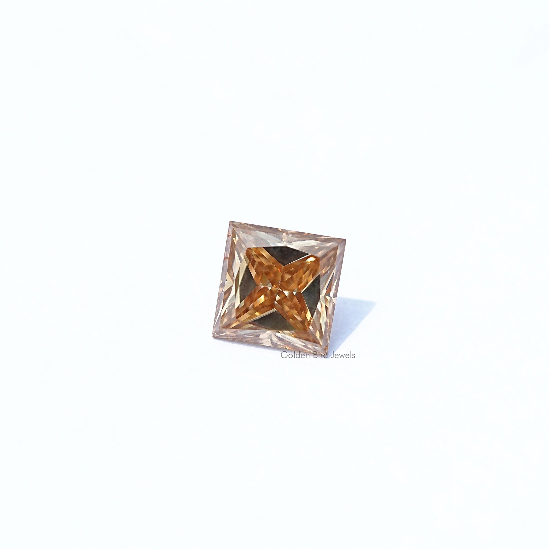 Front View Of Princess Cut Loose Moissanite Stone